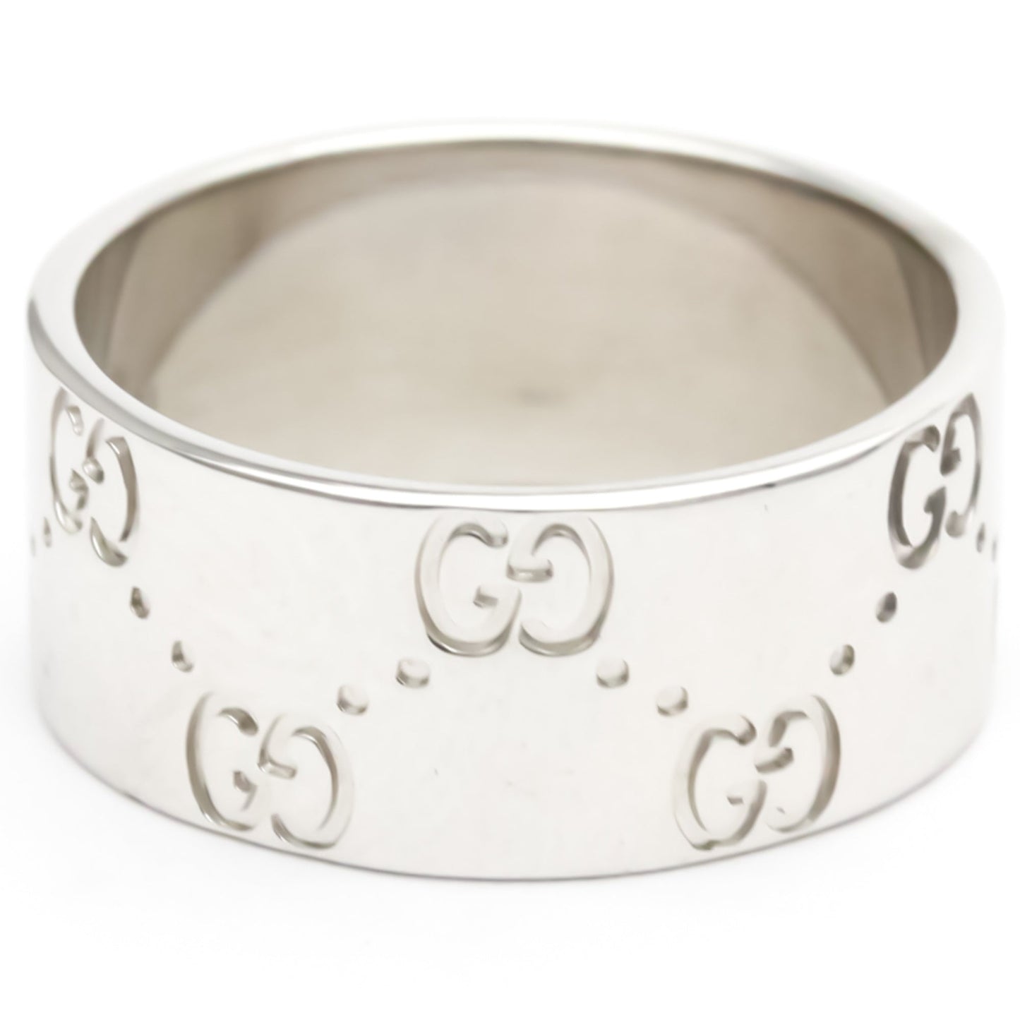 Gucci Icon Wide Ring White Gold (18K) Fashion No Stone Band Ring