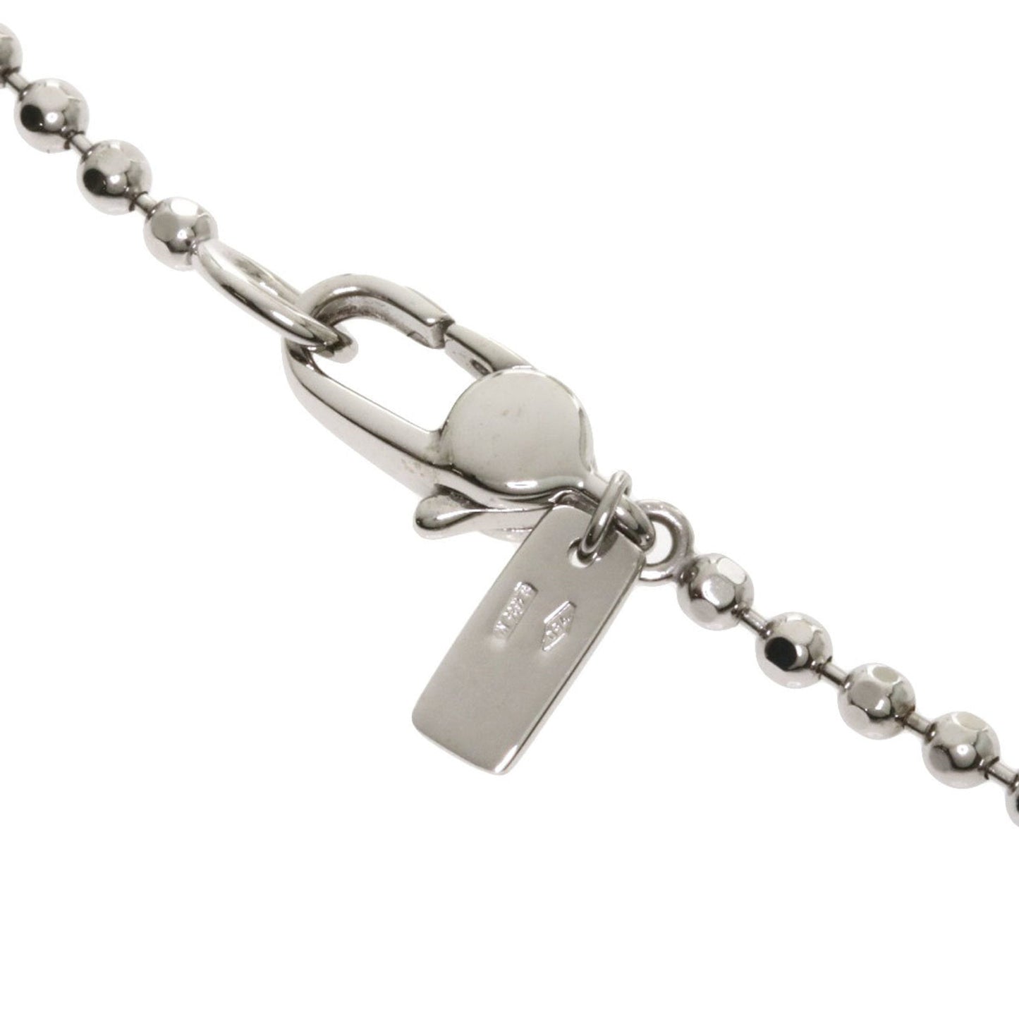 Gucci Logo Necklace K18 White Gold Unisex