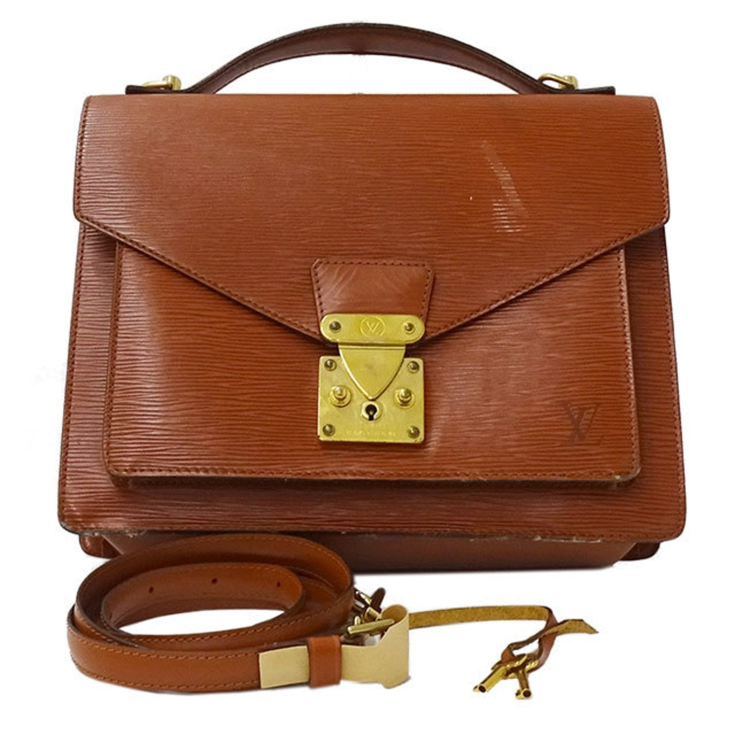 Louis Vuitton Bag Epi Women's Handbag 2way Monceau Kenya Brown M52123 Respect for the Aged Day