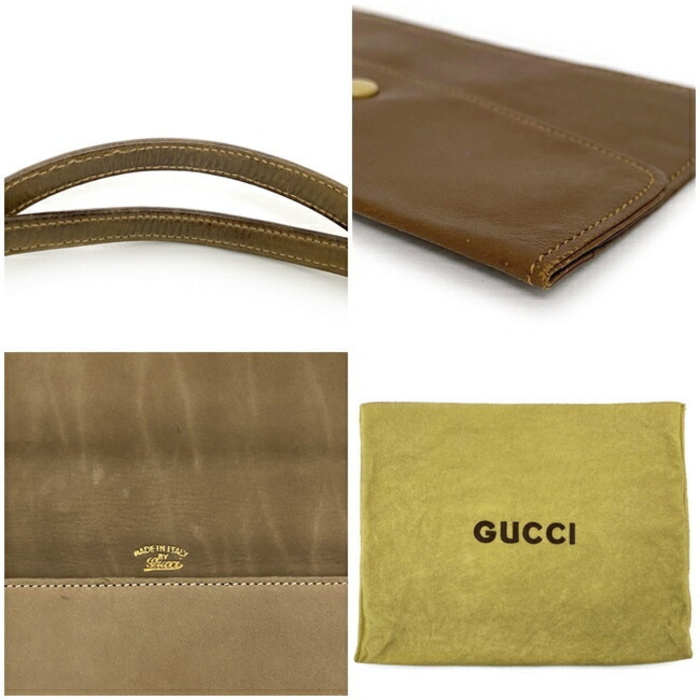 Gucci Handbag Beige Gold Histeria Suede GUCCI Flap Mini Bag Ladies