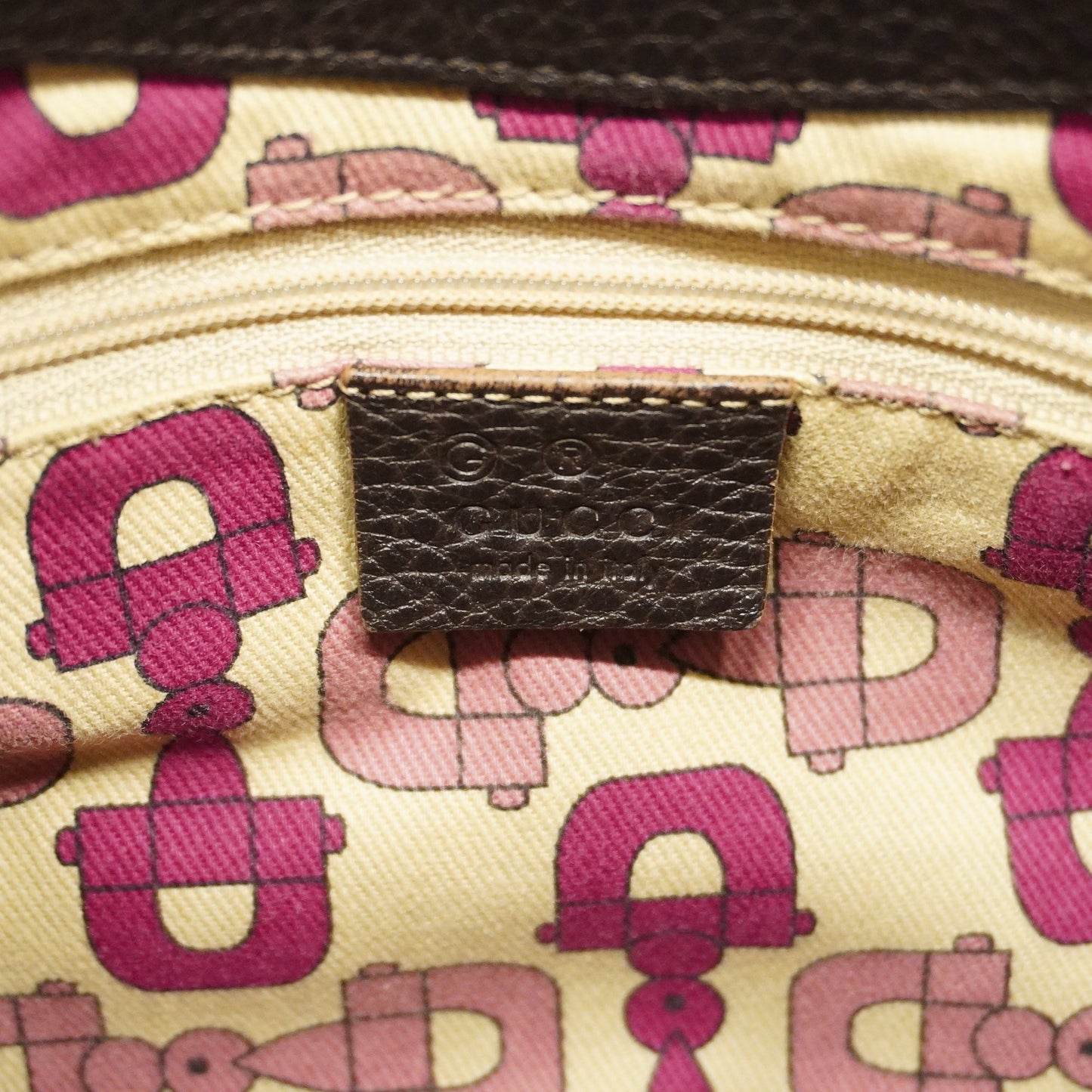 Gucci  257265 Women's Nylon Shoulder Bag Brown