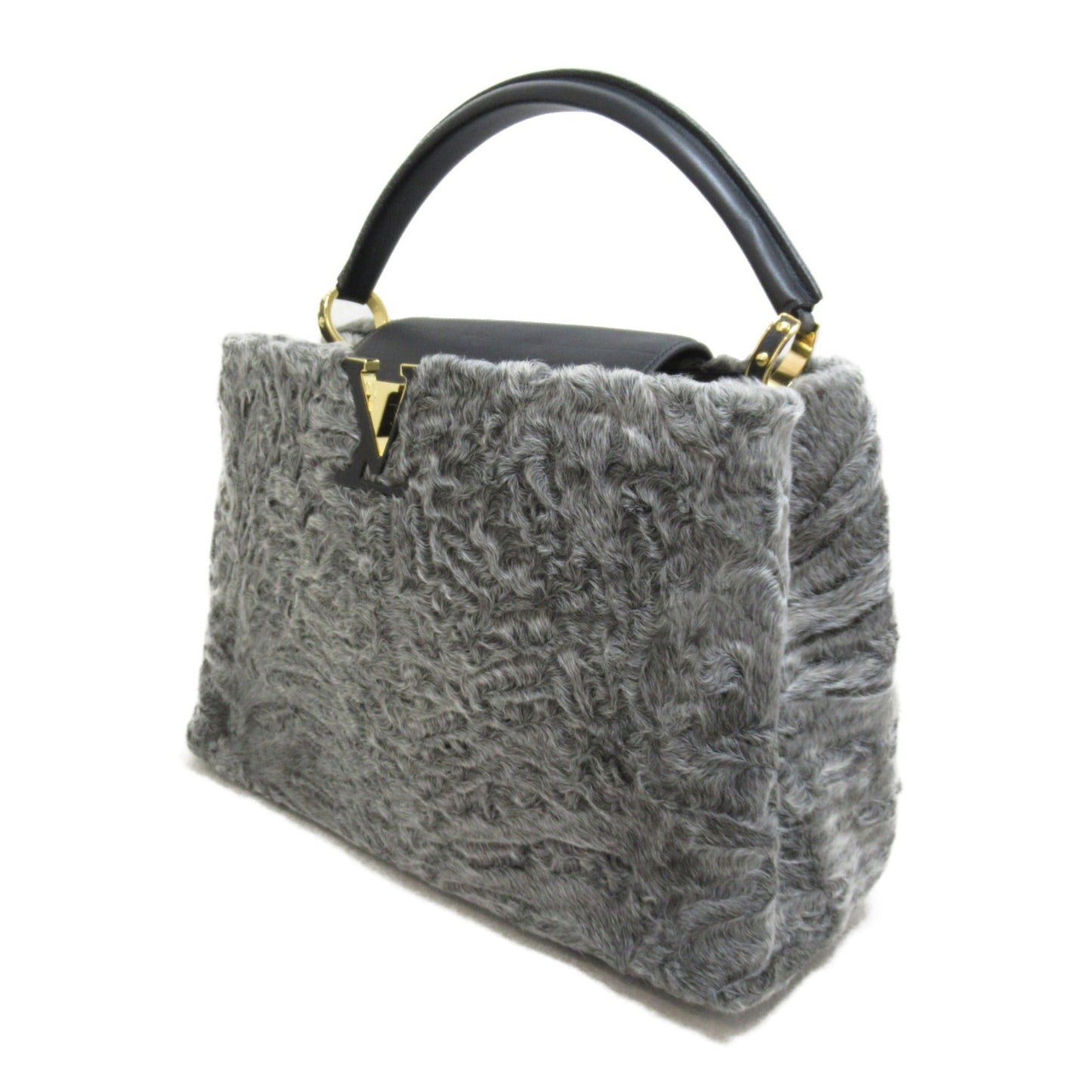 LOUIS VUITTON CapucineBB Black Gray leather