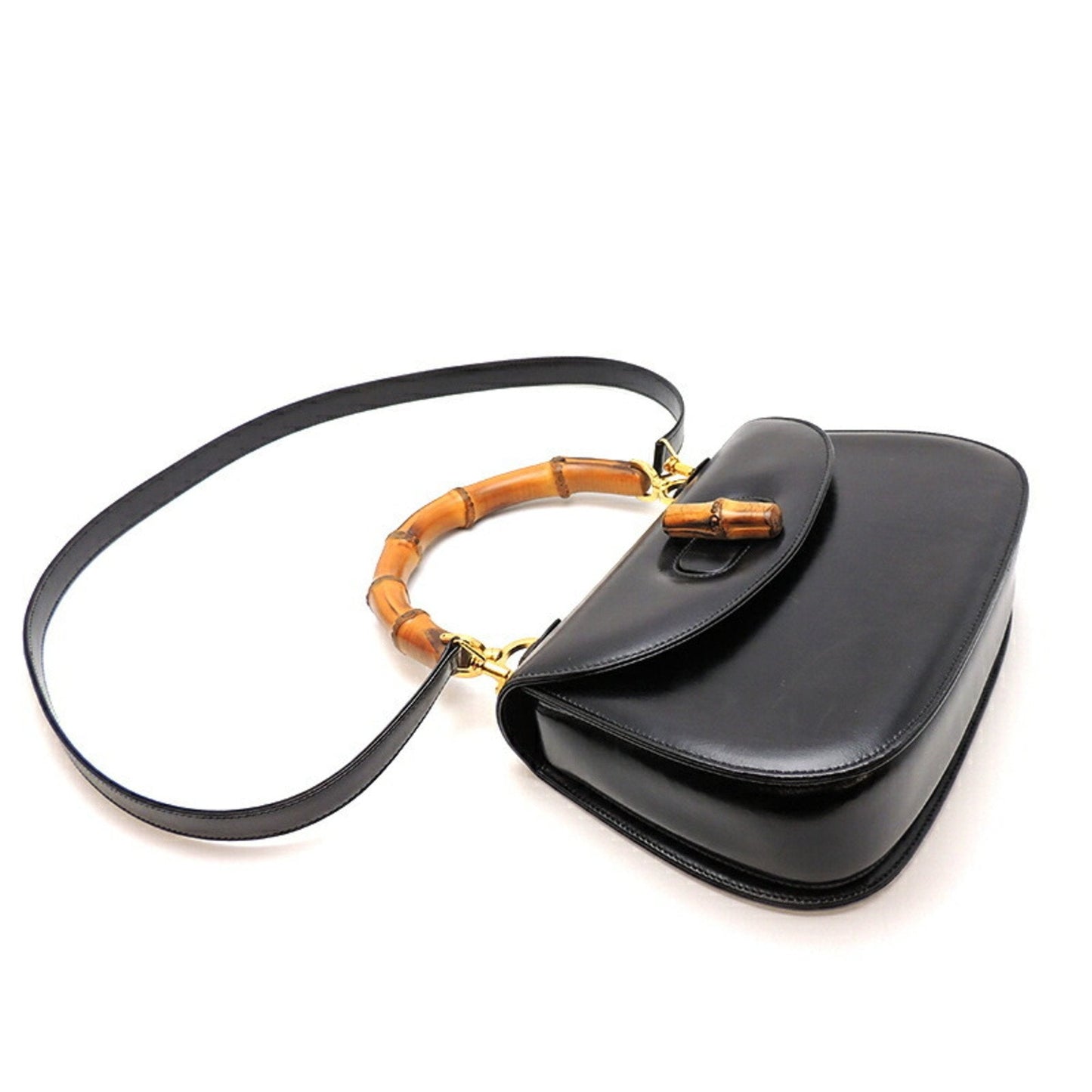 Gucci Bamboo Turnlock Ladies Handbag 000.926.0633 Calf Noir