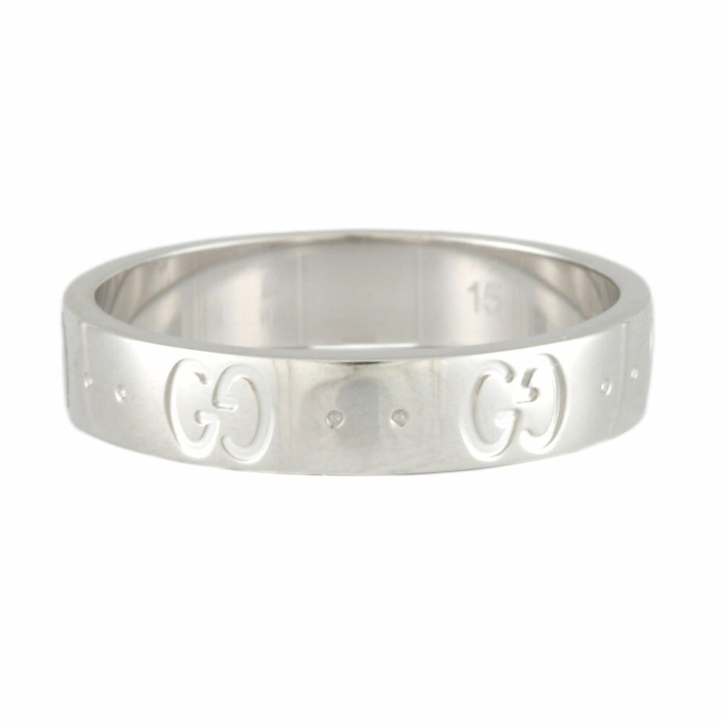 Gucci Icon Ring No. 14 18K K18 White Gold Women's