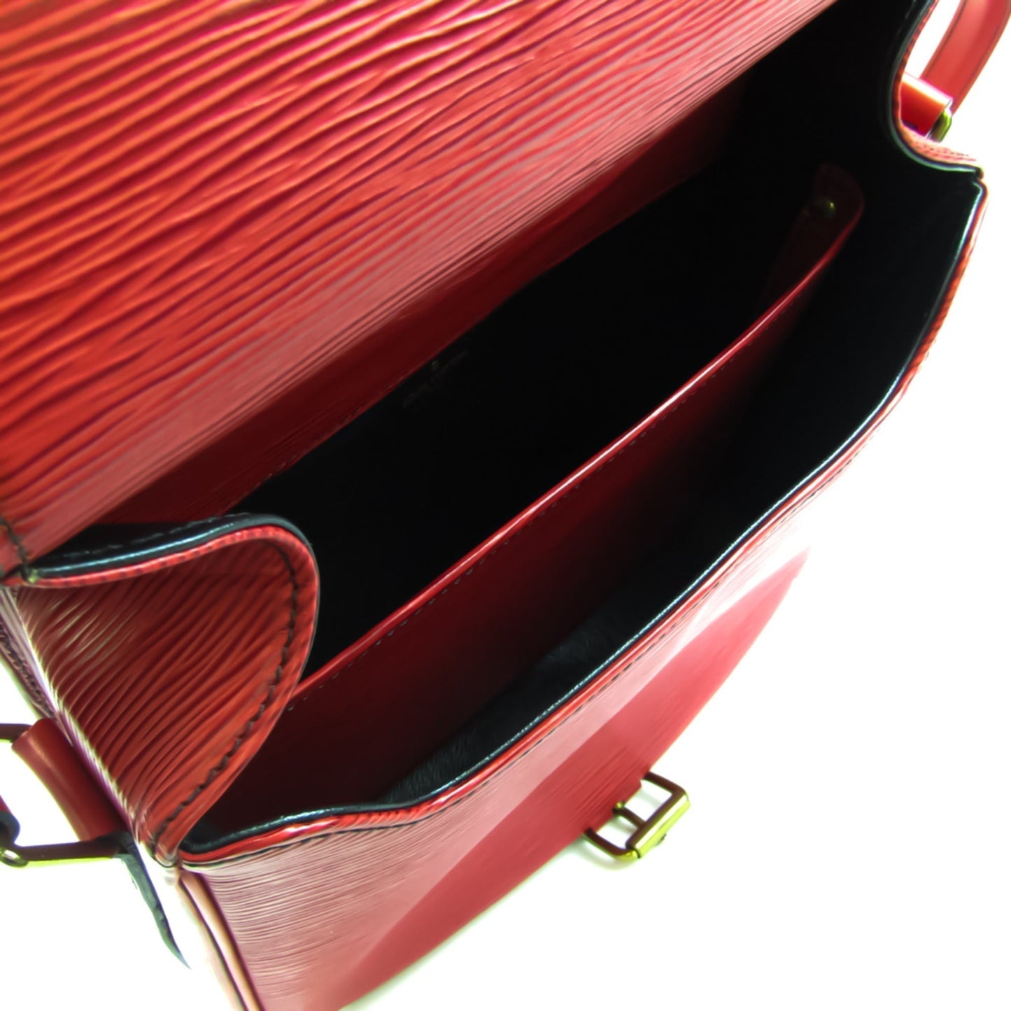 Louis Vuitton Epi Cartouchiere M52247 Women's Shoulder Bag Castilian Red