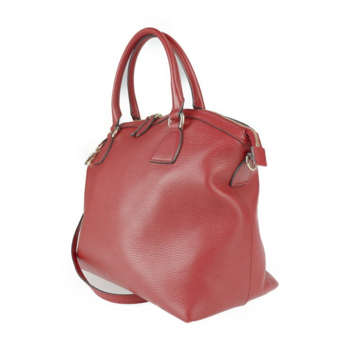 Gucci handbag 449660 leather red gold metal fittings 2WAY shoulder bag GG charm