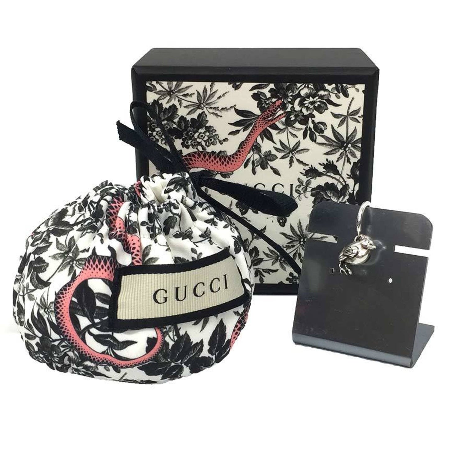 Gucci interlocking G with tick (chick) detail clip earrings 635584 AG925 silver