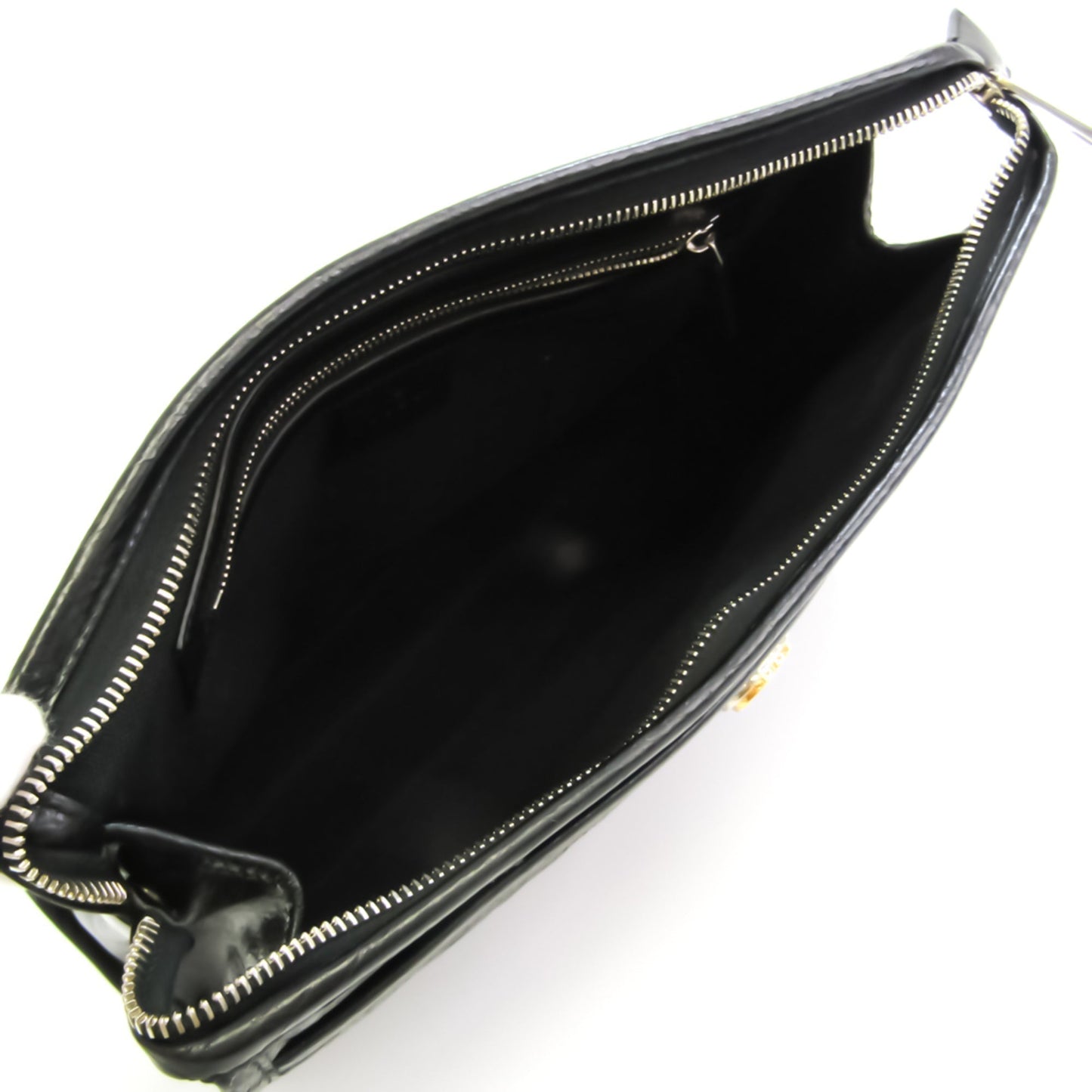Gucci Unisex Leather Clutch Bag Black