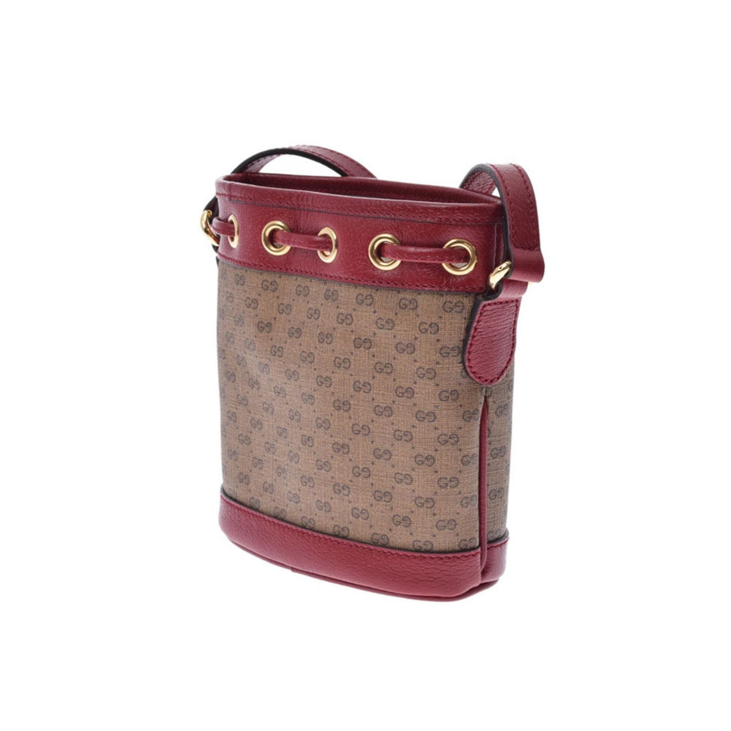 Gucci Doraemon Collaboration Mini Type Beige/Red 647801 Women's PVC/Calf Shoulder Bag