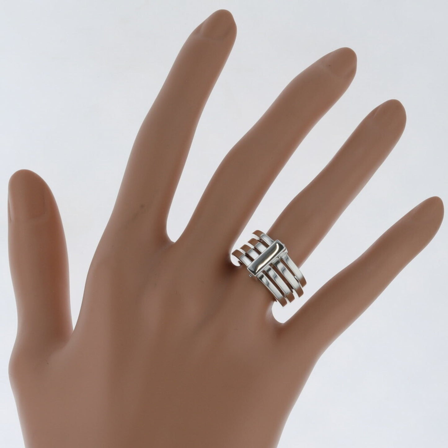 Gucci Ring 4 Row Silver 925 Upper No. 8 - Lower 10 Ladies GUCCI