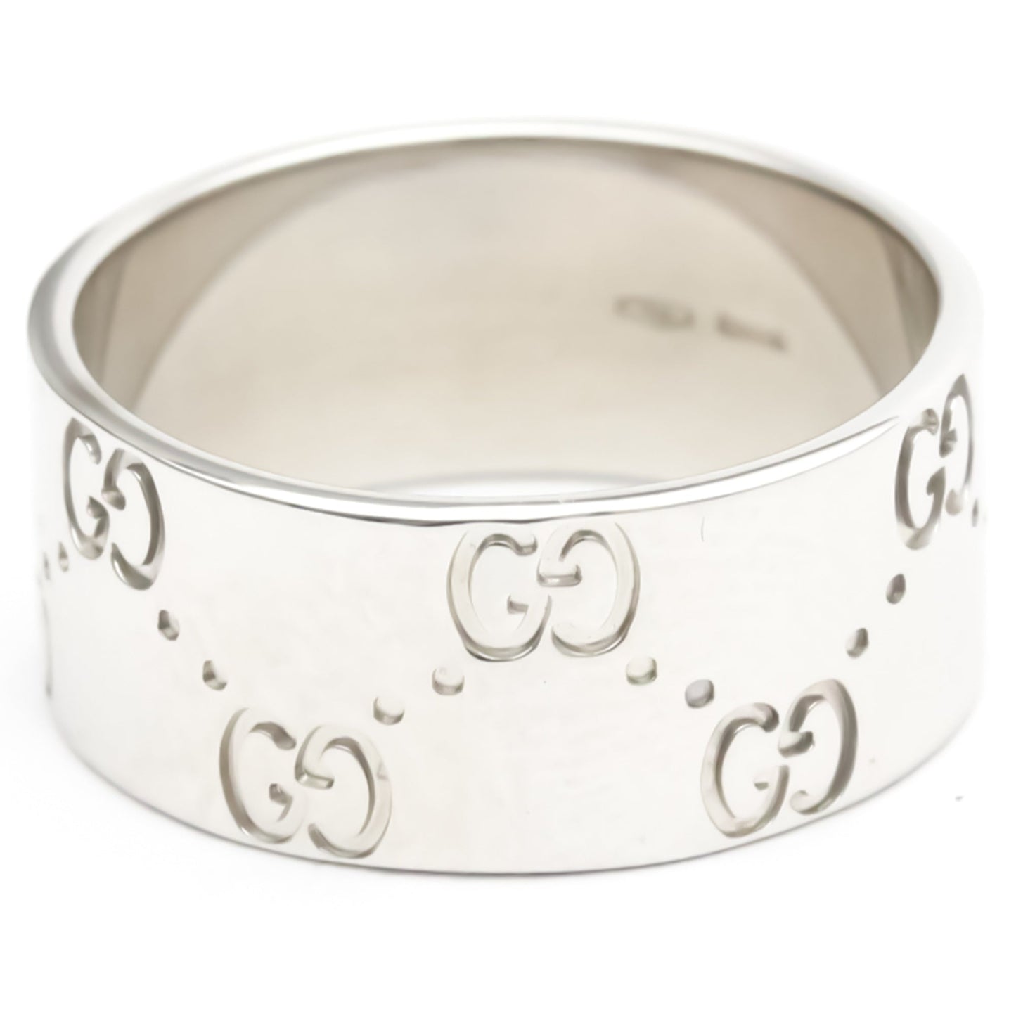 Gucci Icon Wide Ring White Gold (18K) Fashion No Stone Band Ring