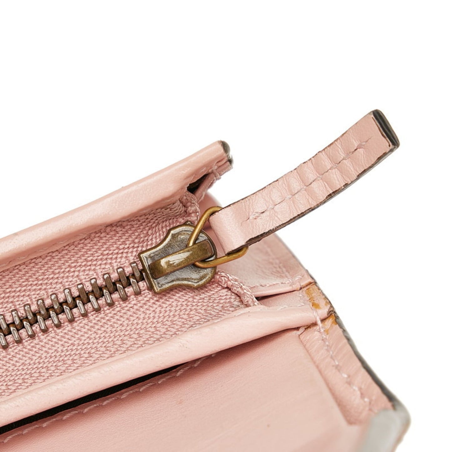 Gucci Shima Cat Bifold Wallet 548057 Pink Leather Ladies GUCCI