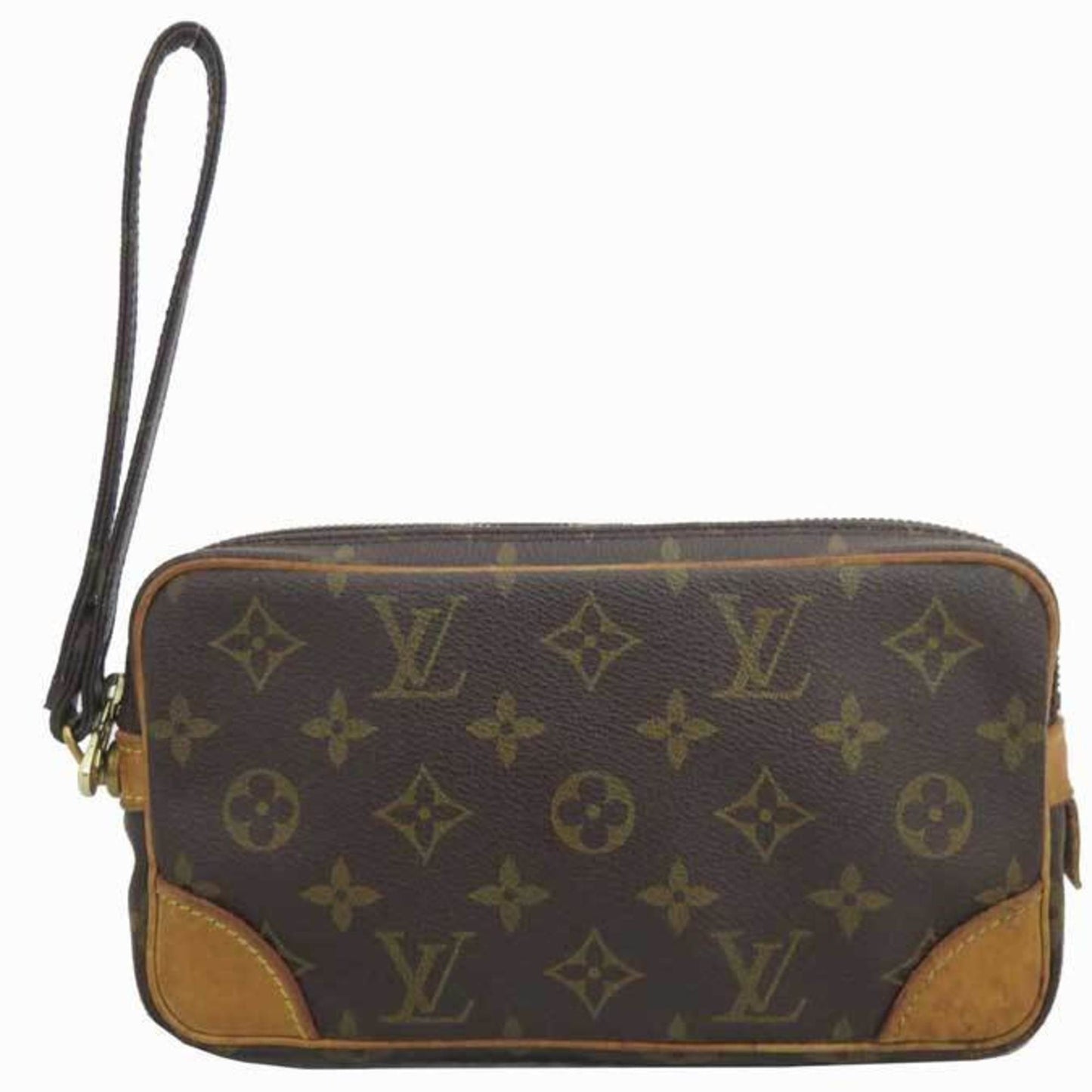 Louis Vuitton Bag Monogram Marly Dragonne PM Brown x Canvas Clutch Second Men's M51827