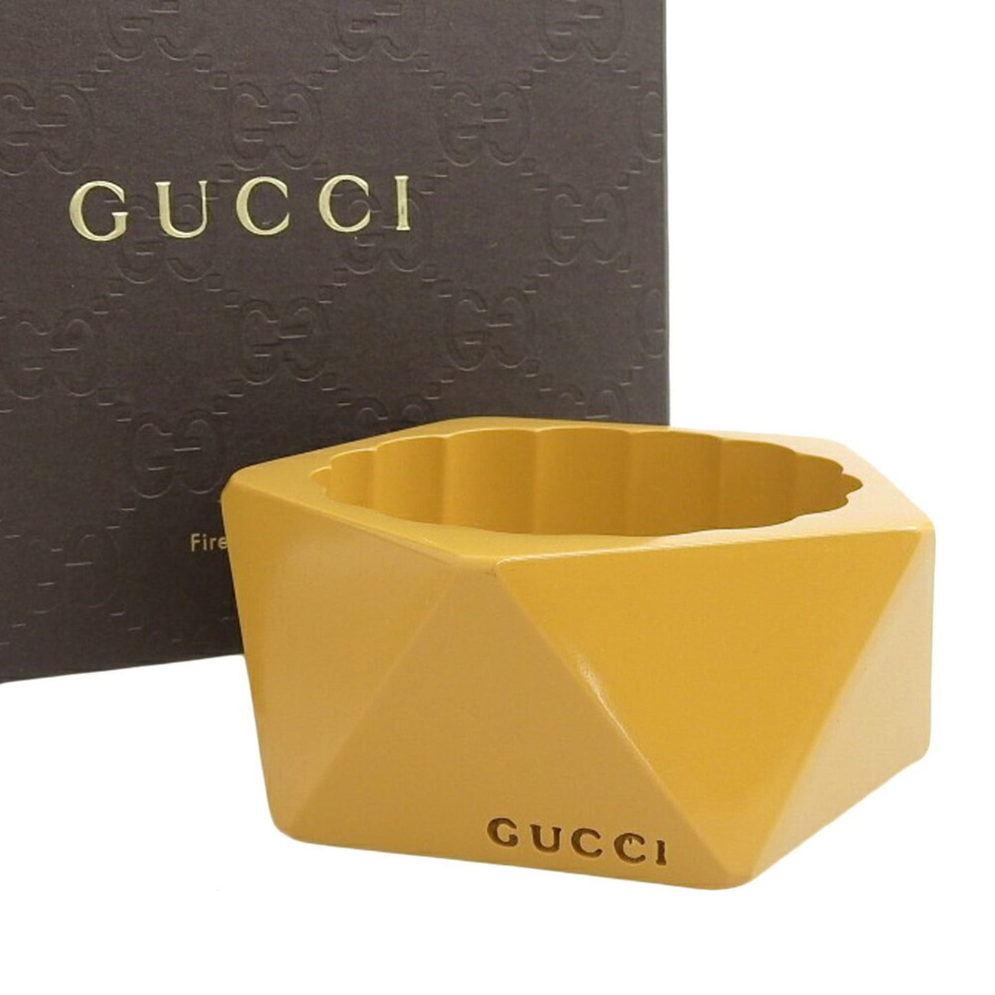 Gucci bangle mustard M size ???V carved seal