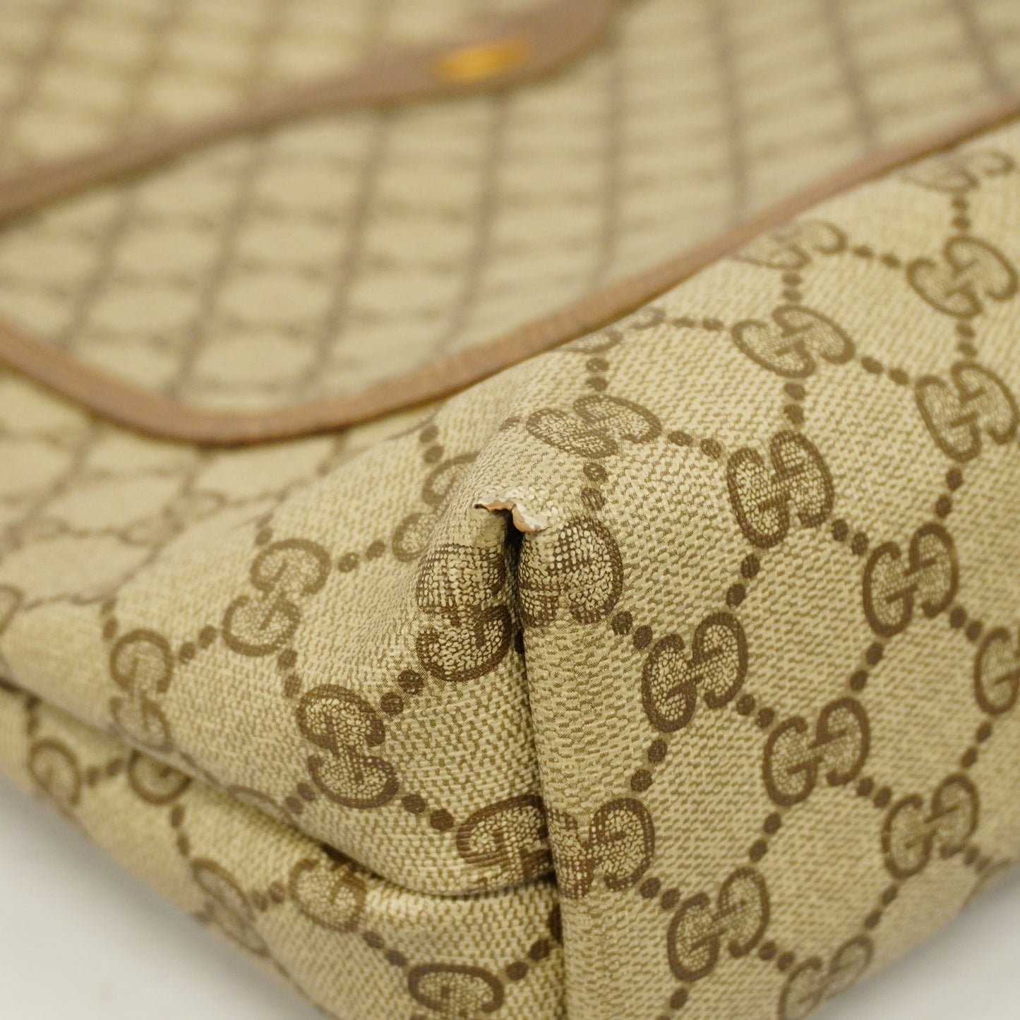 GUCCIAuth  Sherry Line Tote Bag 39 02 003 Women's GG Supreme,Leather Beige,Brown