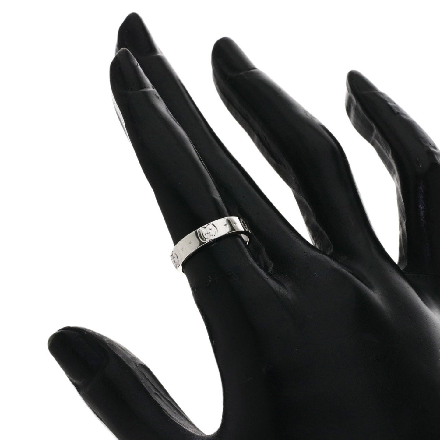 Gucci Icon Ring # 8 K18 White Gold Ladies