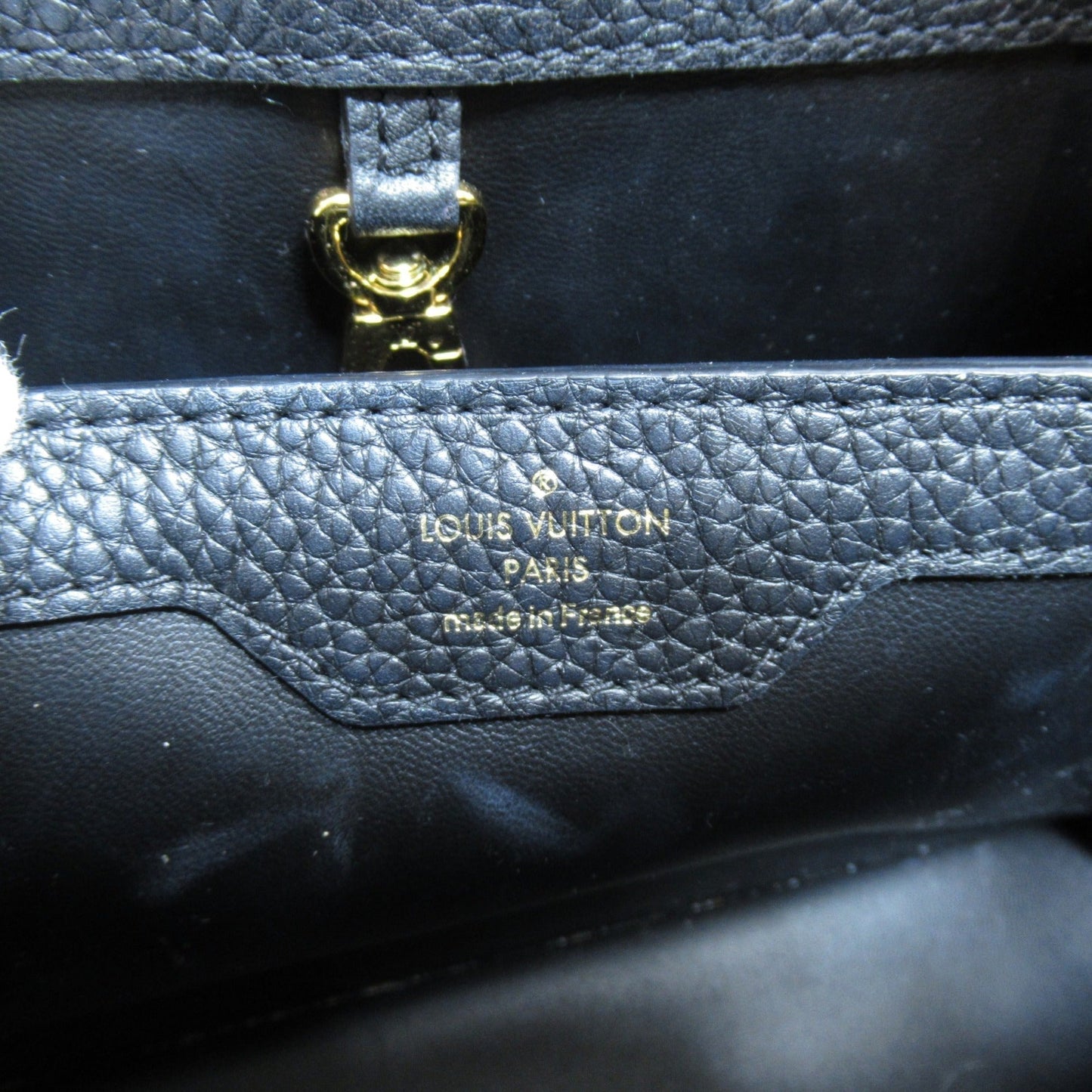 LOUIS VUITTON CapucineBB2way Shoulder Bag Black enamel Taurillon Clemence leather/snake M59269