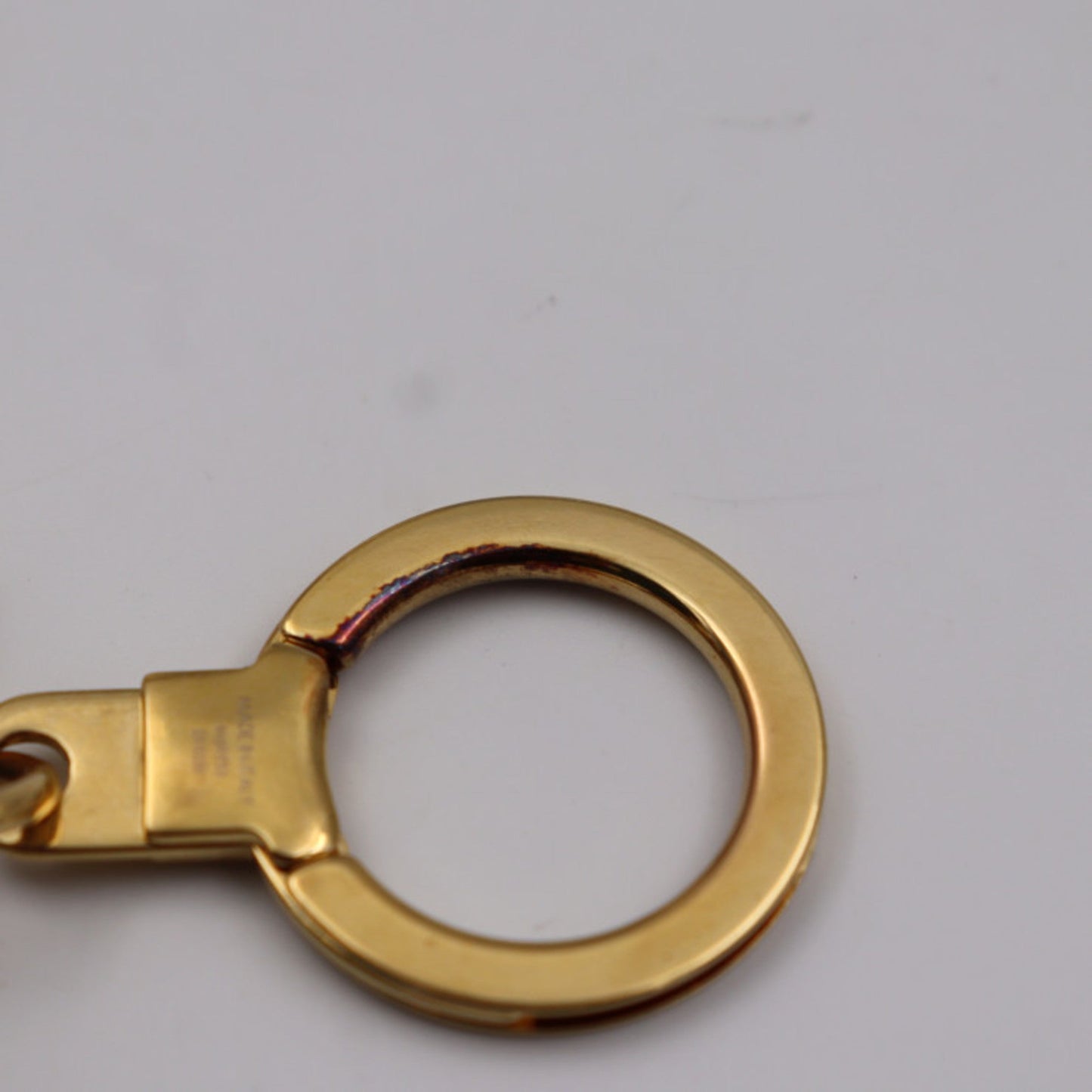 LOUIS VUITTON Chenne Dauphine Keychain M69553 Monogram Reverse Canvas Brown Gold Hardware Key Ring Bag Charm