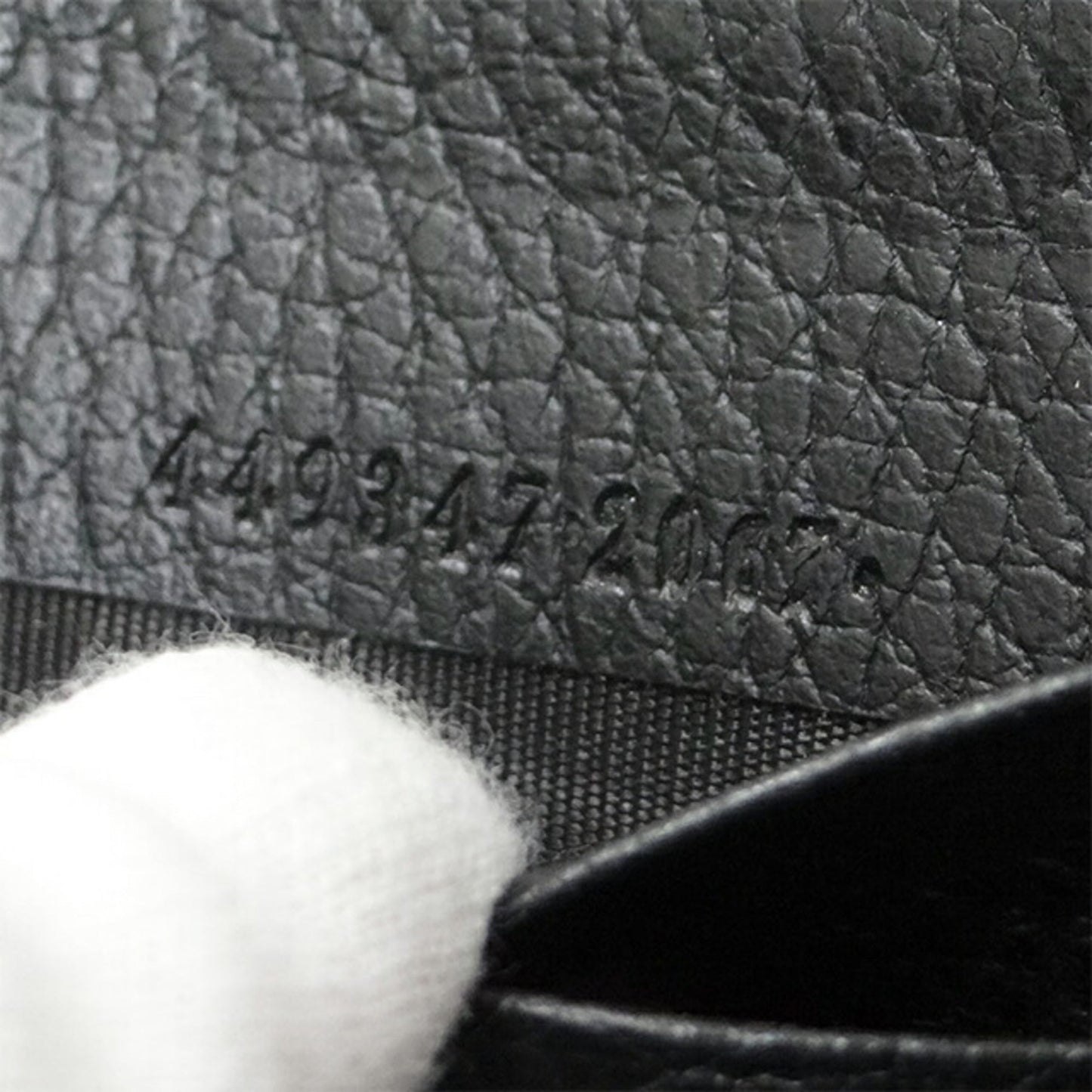 GUCCI Wallet Men's Long Leather Black 449347 Round