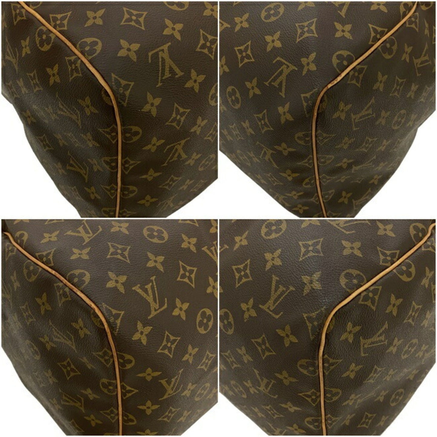Louis Vuitton Boston Bag Keepol 55 Brown Beige Monogram M41424 Nume MI0951 LOUIS VUITTON Handbag Unisex Louis Vuitton