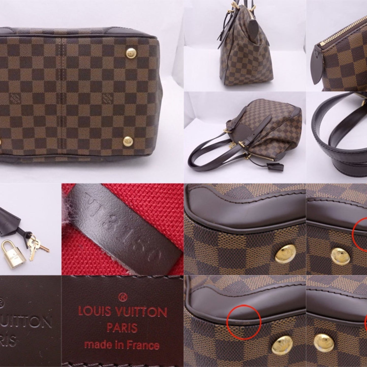 LOUIS VUITTON Handbag Damier Verona MM Canvas Brown Women's N41118 e54347i
