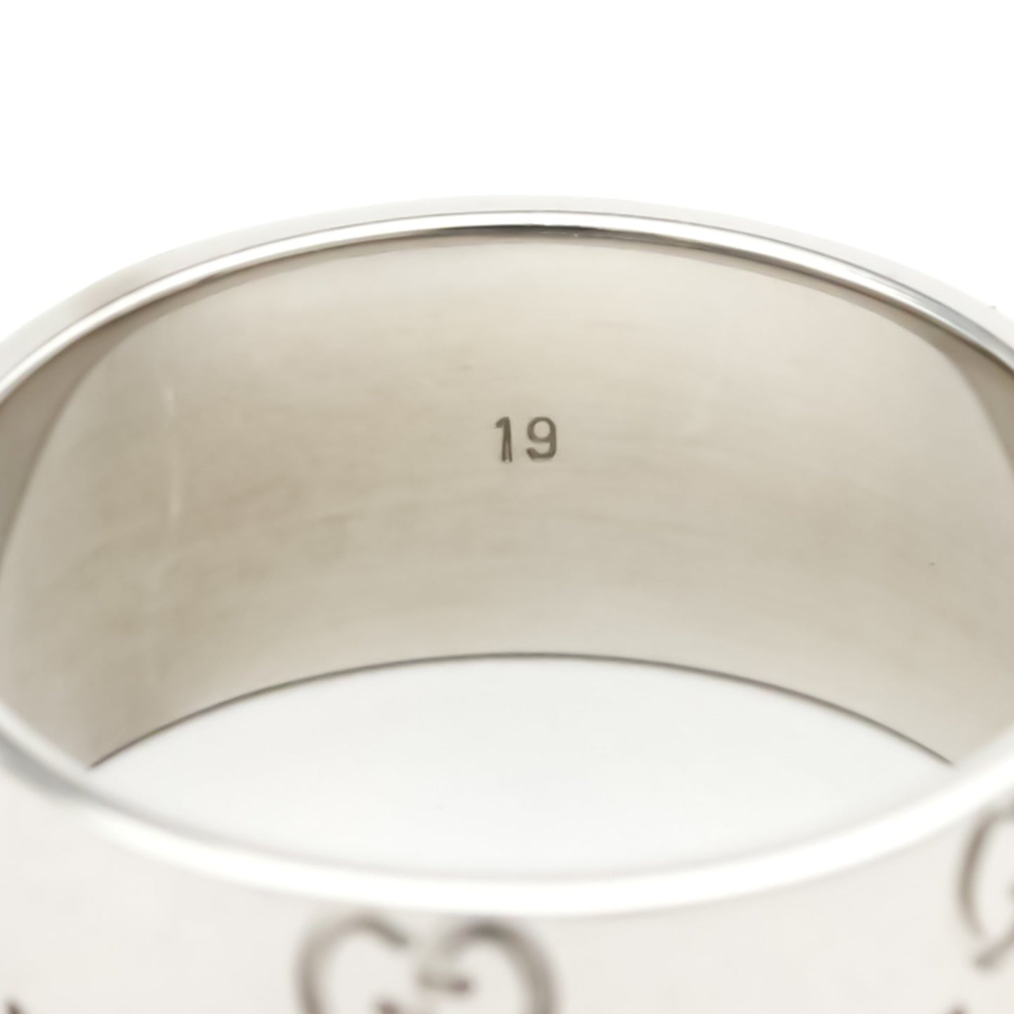 Gucci Icon Wide Ring White Gold (18K) Fashion No Stone Band Ring