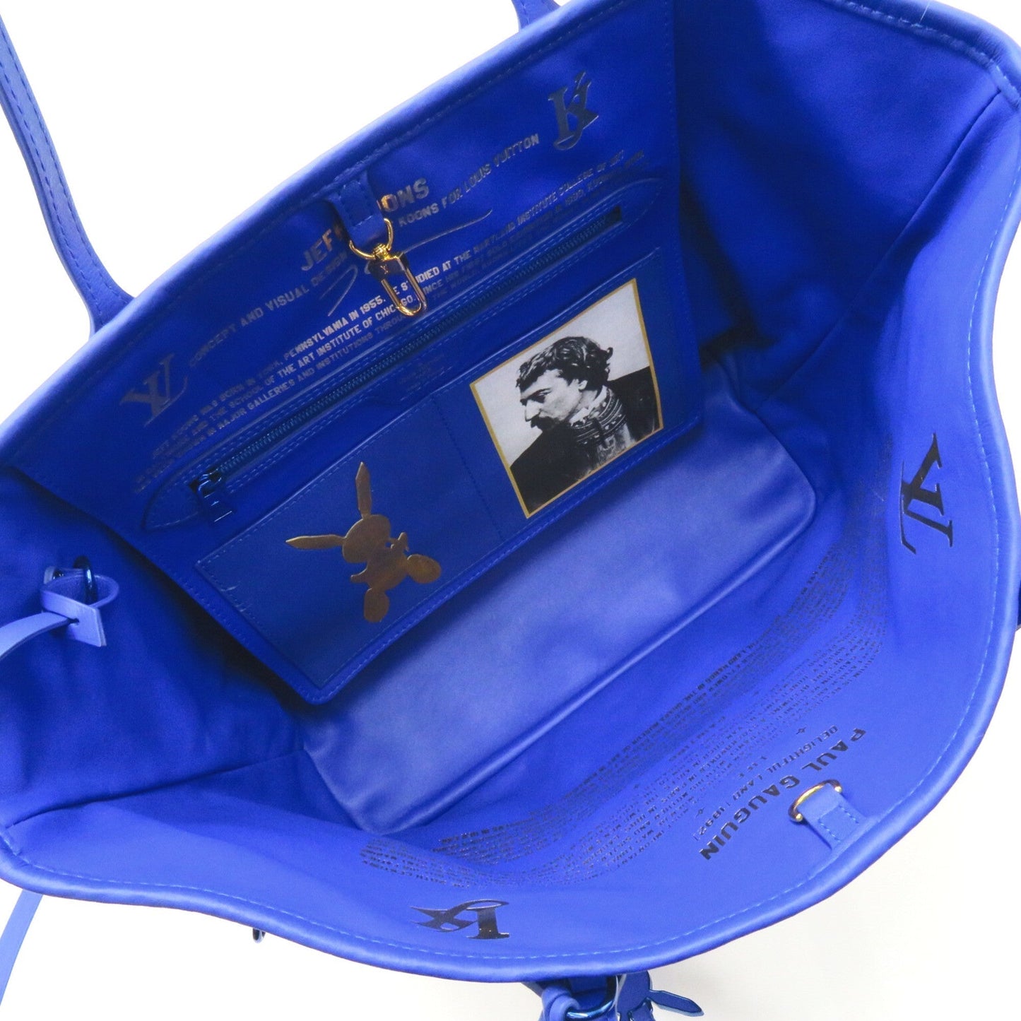 LOUIS VUITTON Gauguin Neverfull MM Blue Masters collection PVC coated canvas