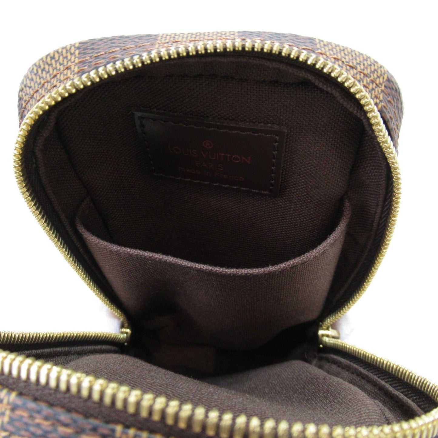 LOUIS VUITTON Etui Okapi digital camera case Brown Ebene Damier PVC coated canvas N61737