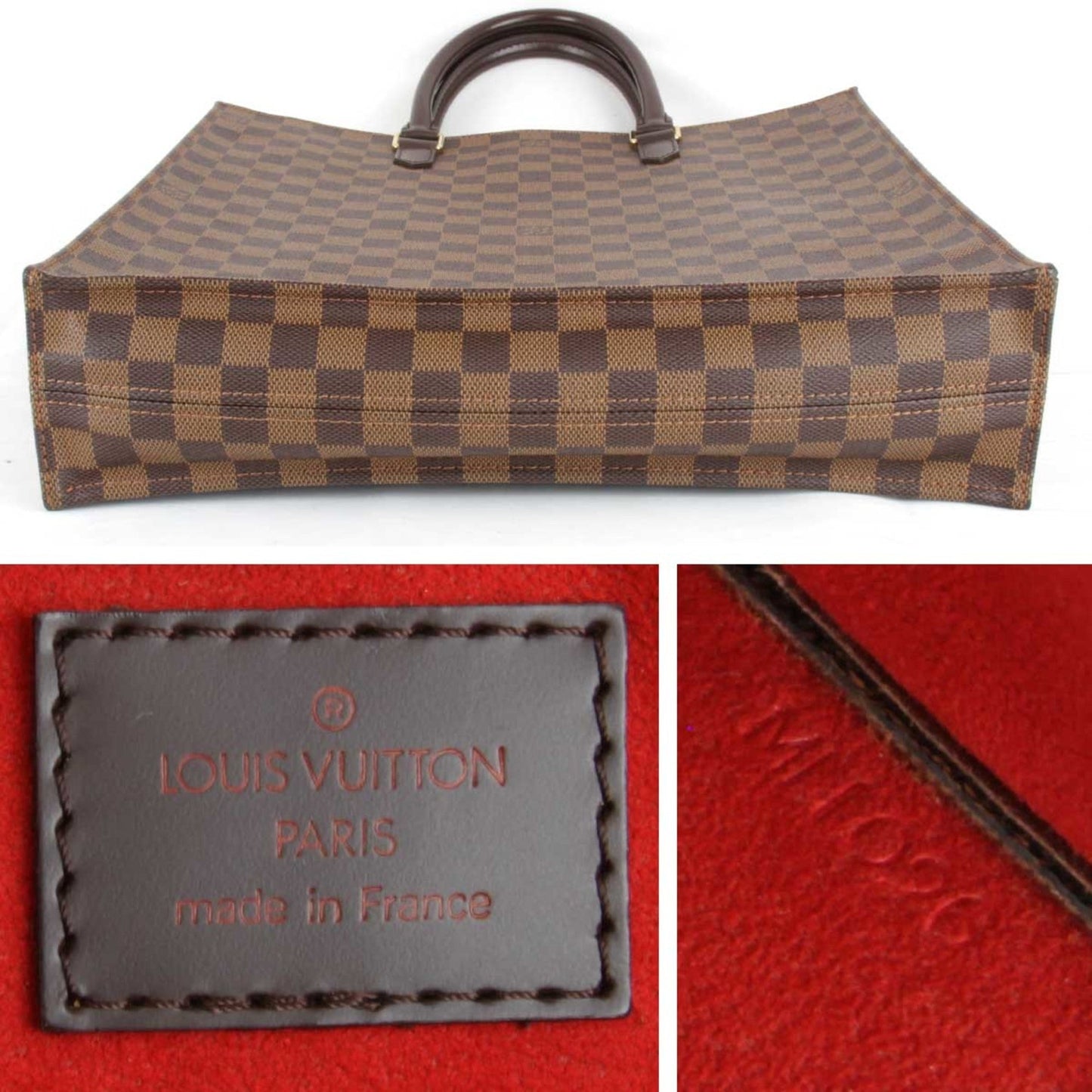 LOUIS VUITTON Damier Sac Pla N51140 Handbag PVC Coated Canvas Ebene Women's