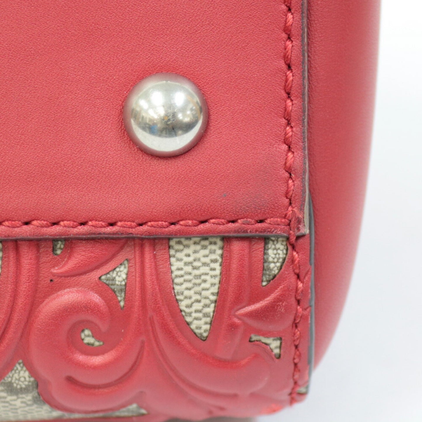 Gucci Shoulder Bag GG Supreme Handbag Arabesque Mini Boston Ladies