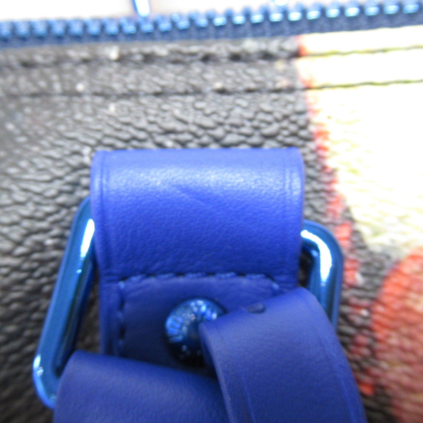 LOUIS VUITTON Gauguin Keepall Bandouliere 50 Boston Bag Blue PVC coated canvas Masters collection