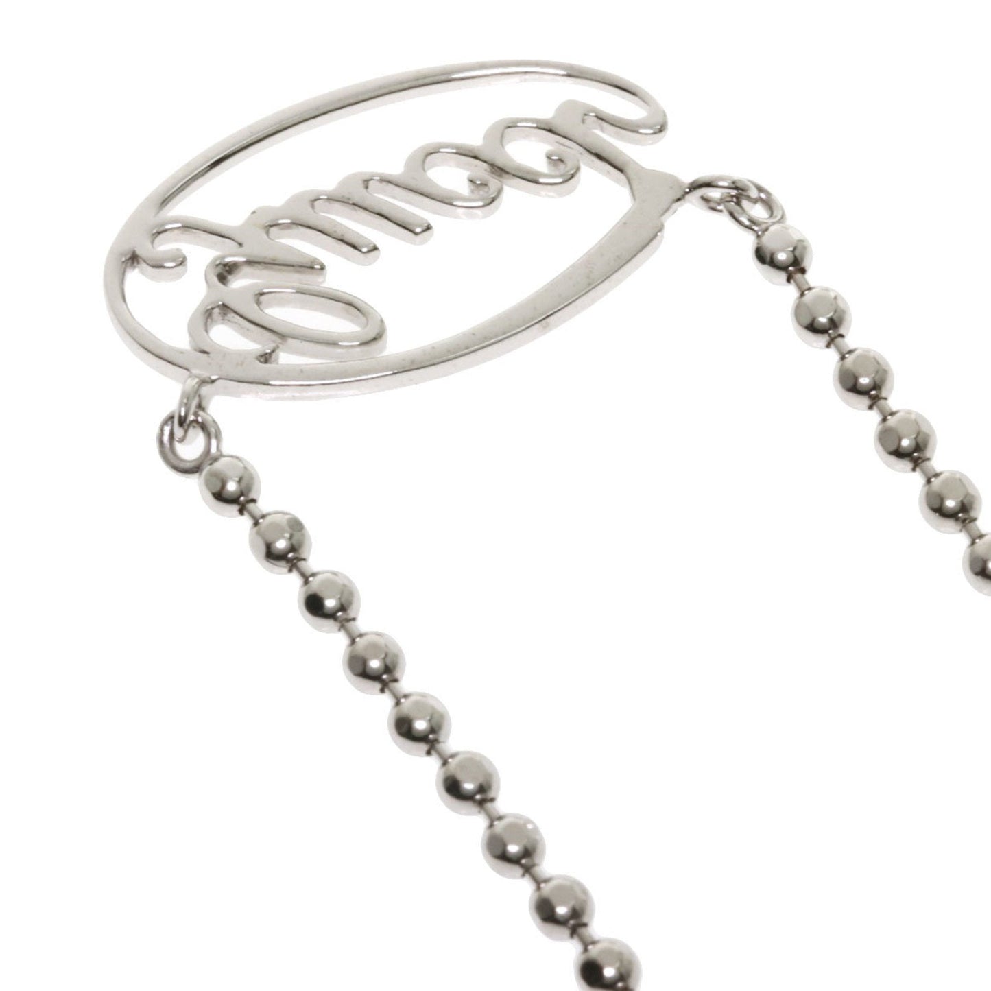Gucci Logo Necklace K18 White Gold Unisex
