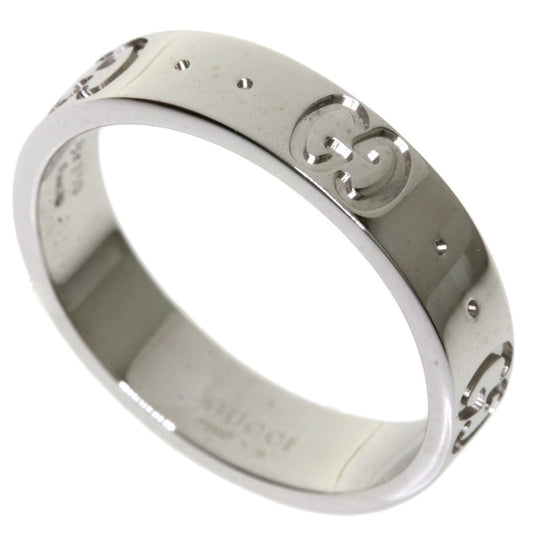 Gucci Icon Ring # 8 K18 White Gold Ladies