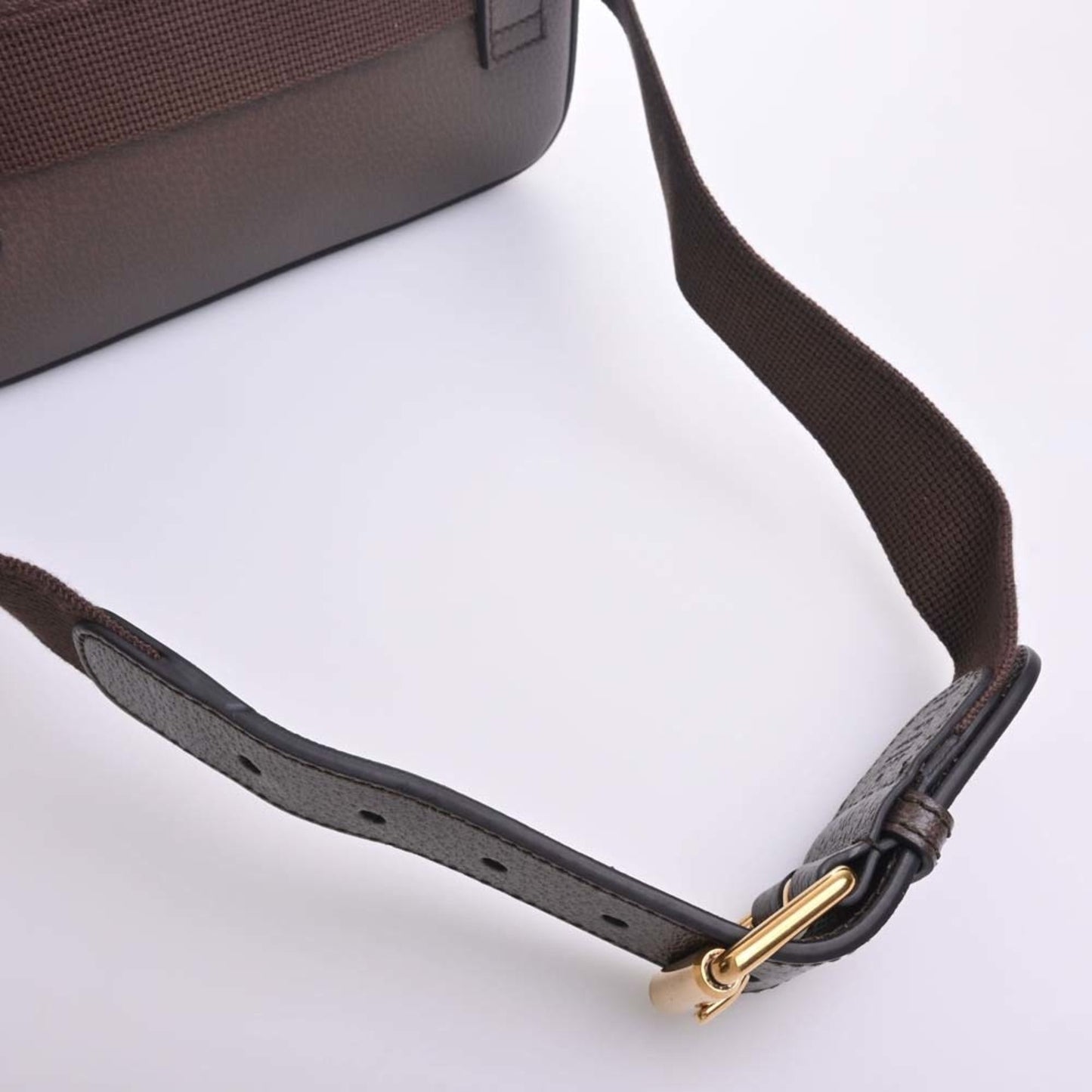 GUCCI Leather Waist Bag Belt 100th Anniversary 602695 Brown Women's