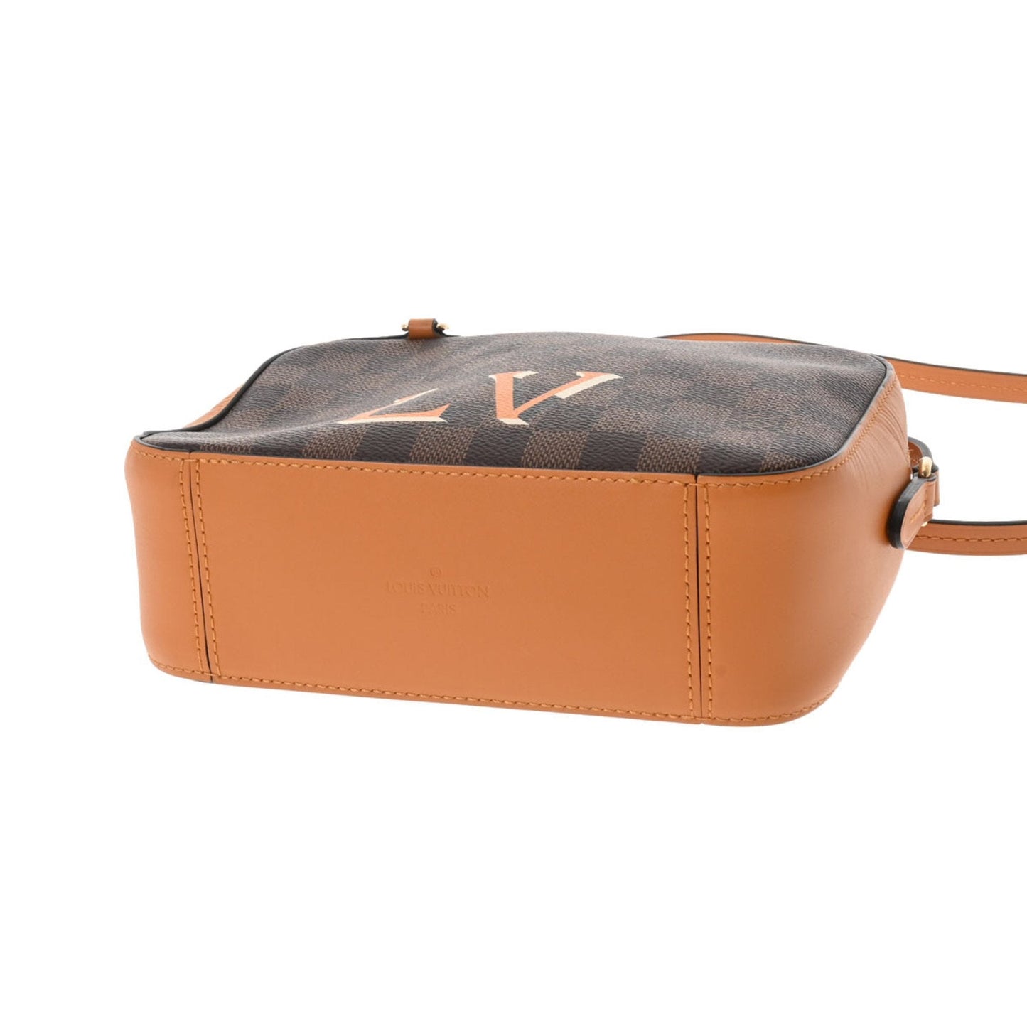 LOUIS VUITTON Damier Santa Monica Saffron N40178 Women's Canvas Shoulder Bag