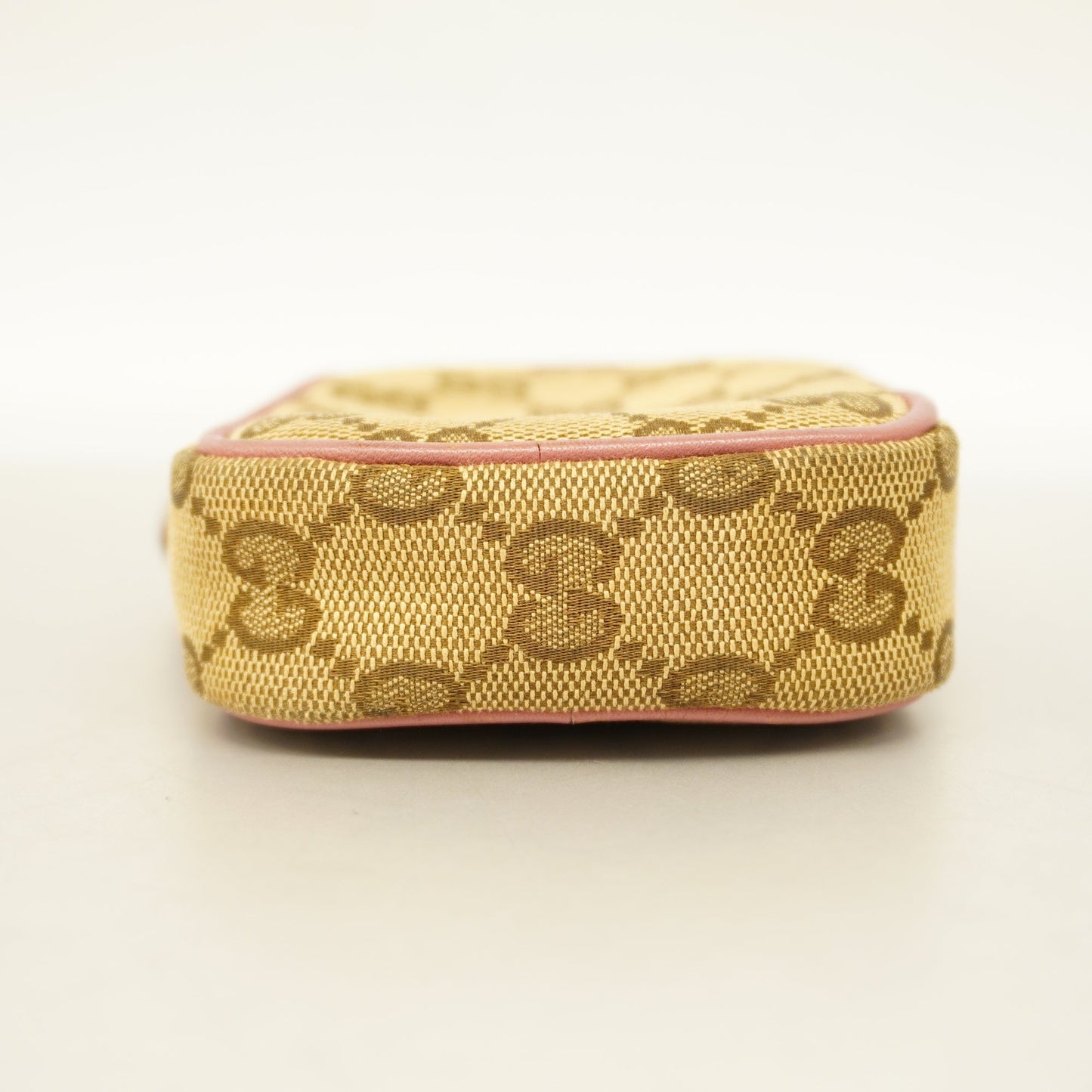 GUCCIAuth  Pouch 548393 Women's GG Canvas,Leather Beige,Pink
