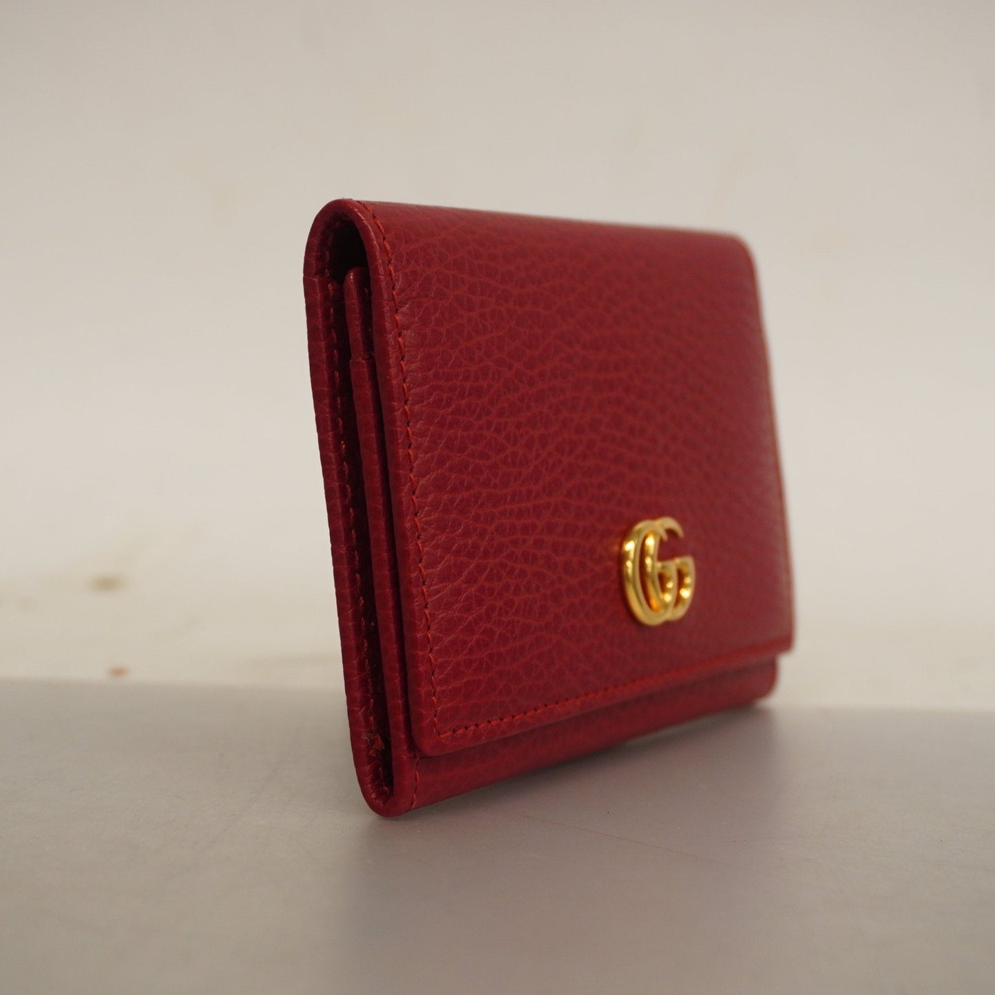 Gucci GG Marmont 474748 Leather Business Card Case Red Color