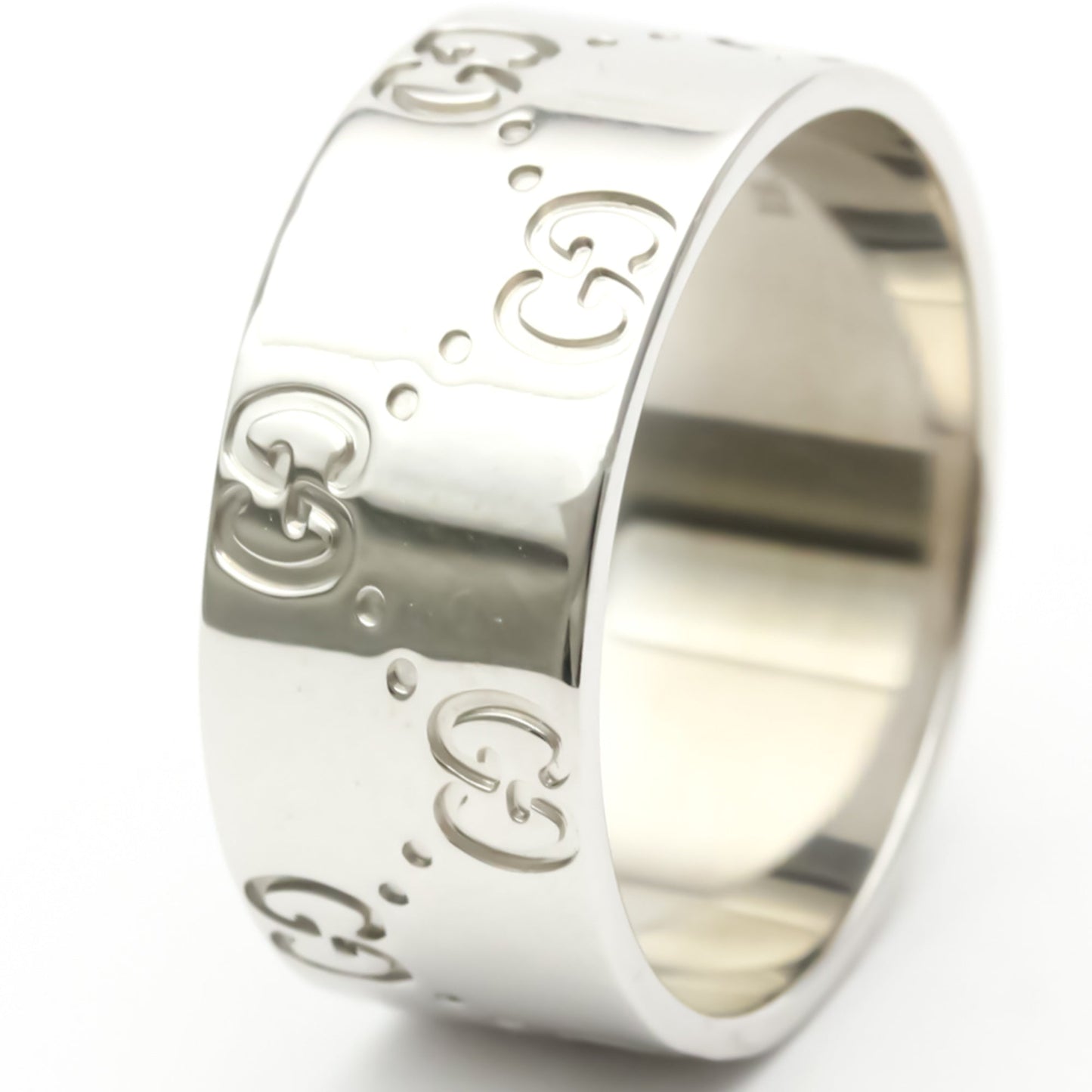 Gucci Icon Wide Ring White Gold (18K) Fashion No Stone Band Ring
