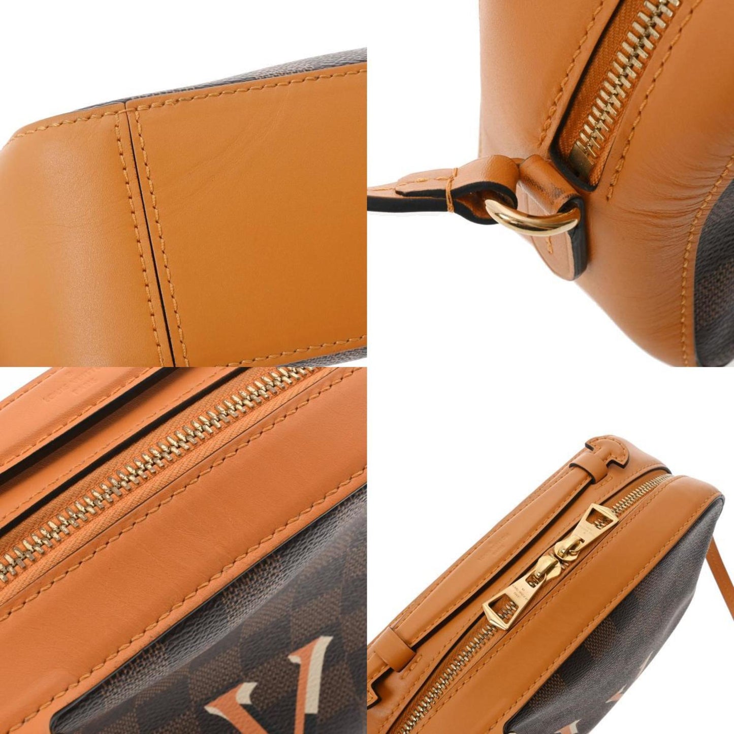 LOUIS VUITTON Damier Santa Monica Saffron N40178 Women's Canvas Shoulder Bag