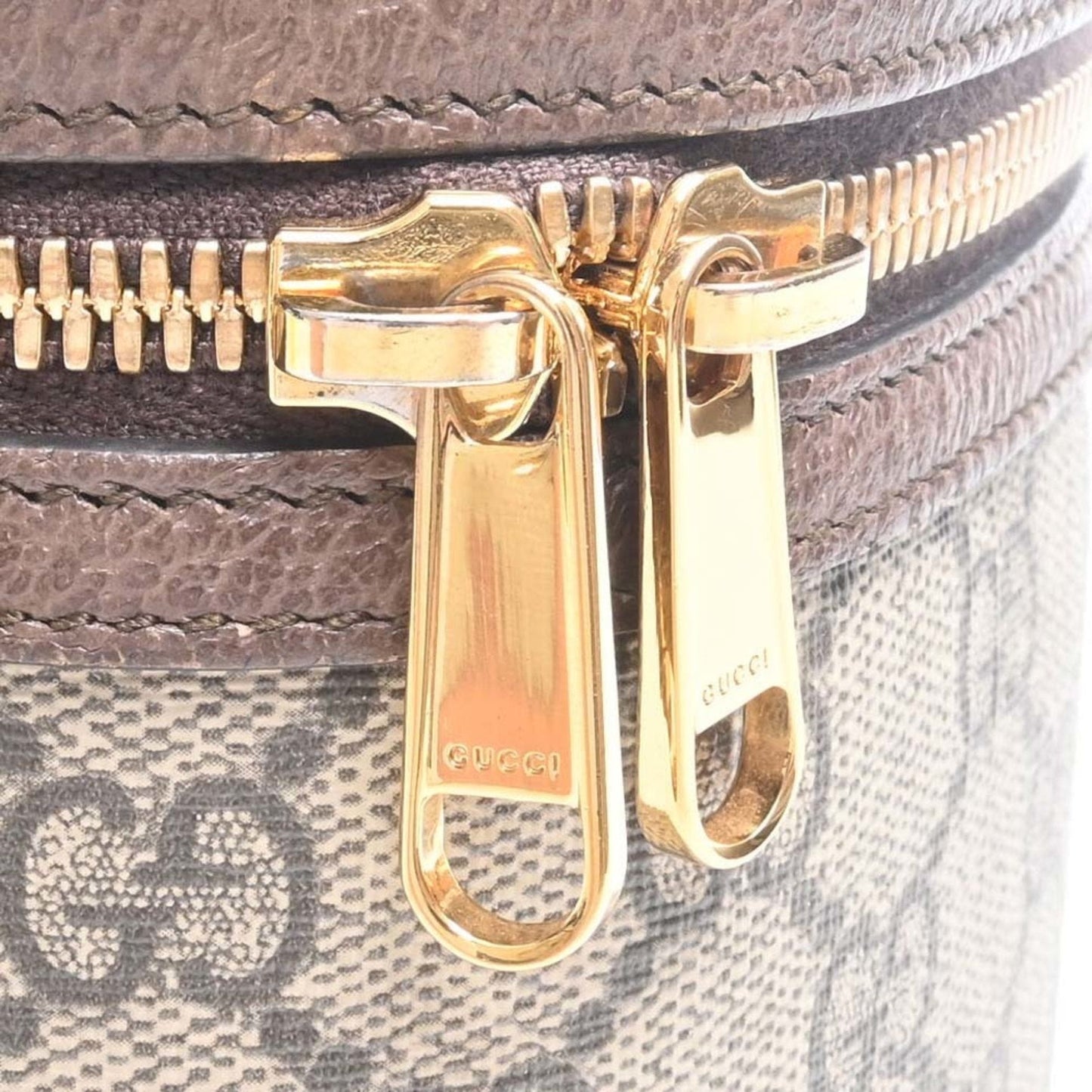 GUCCI Ophidia GG Supreme Tick Case Vanity Bag 611001 Beige Brown Women's