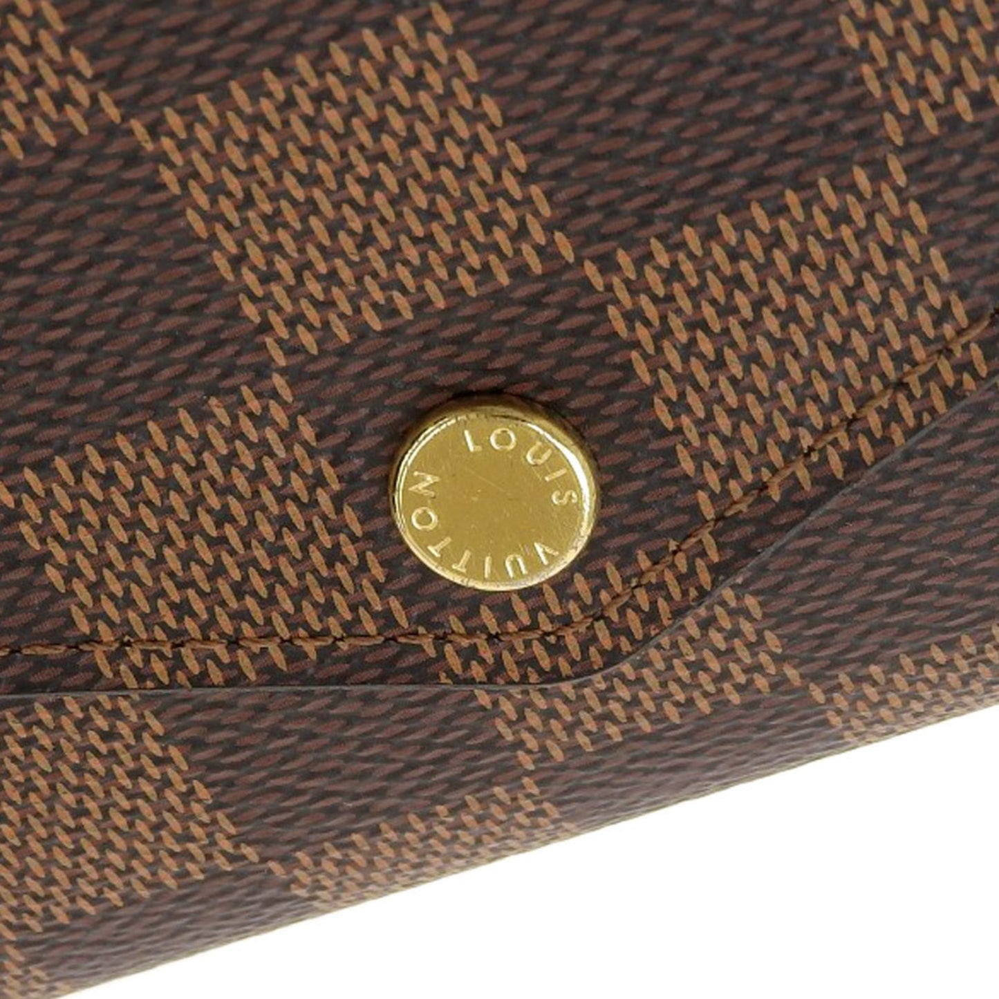 Louis Vuitton Damier Portefeuille Sarah long wallet with hook Ebene N63209