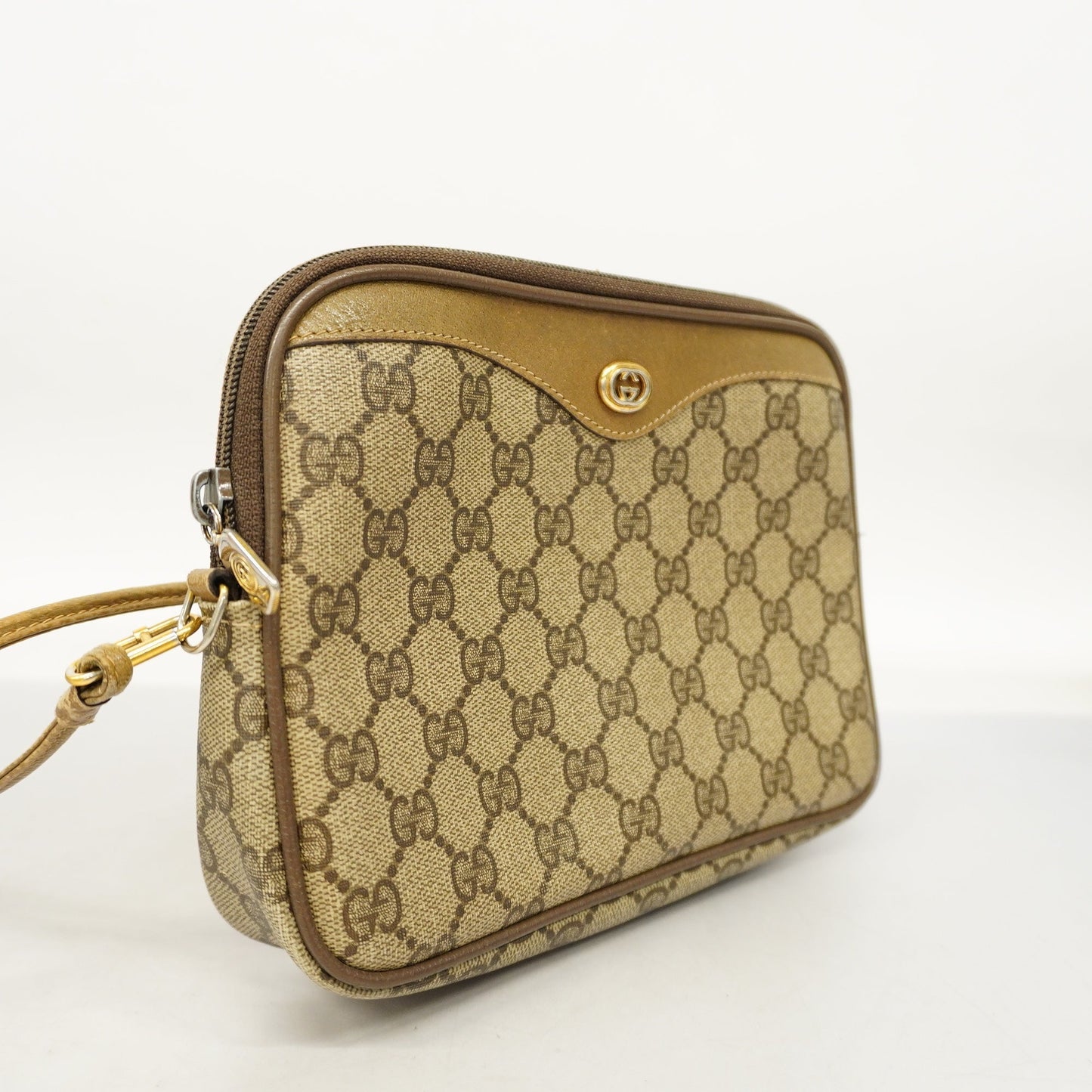 GUCCIAuth  Shoulder Bag 97 02 068 Women's GG Supreme,Leather Beige