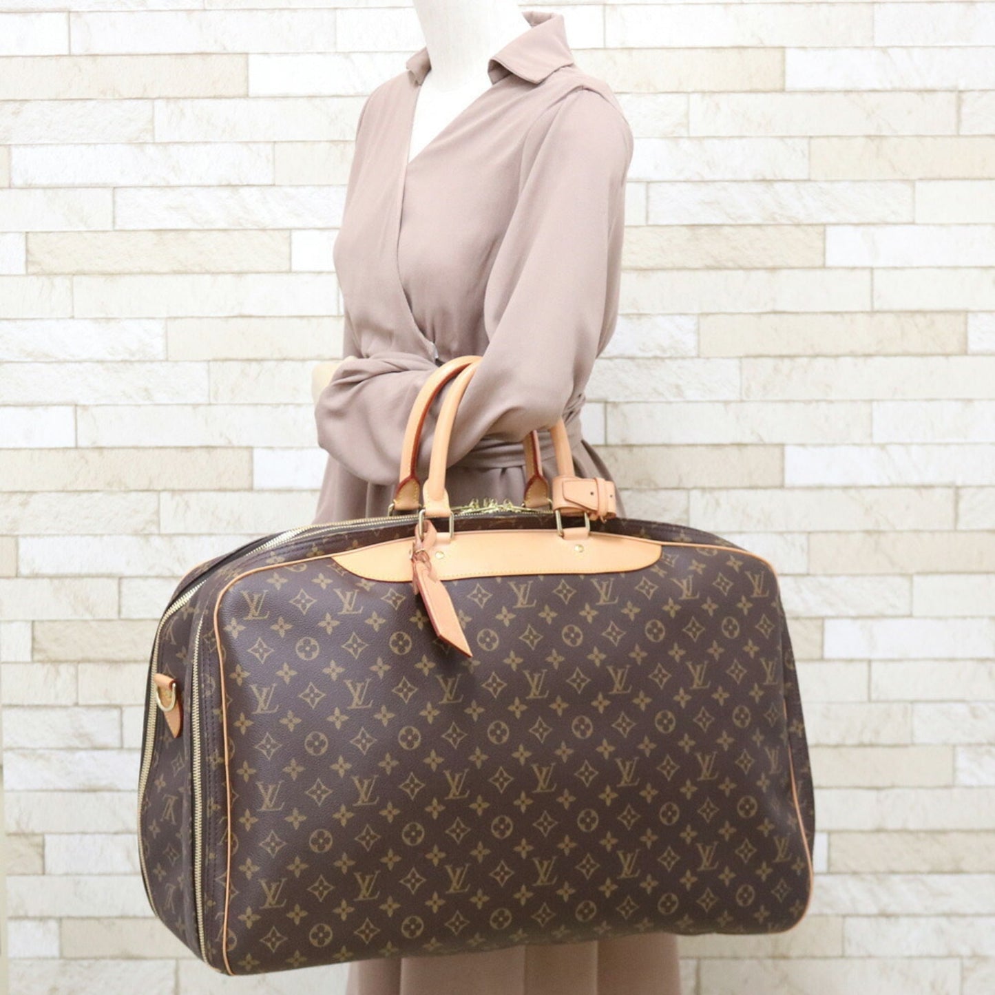 Louis Vuitton Boston Bag Monogram Alize de Poche M41392 Brown Women's Men's Canvas
