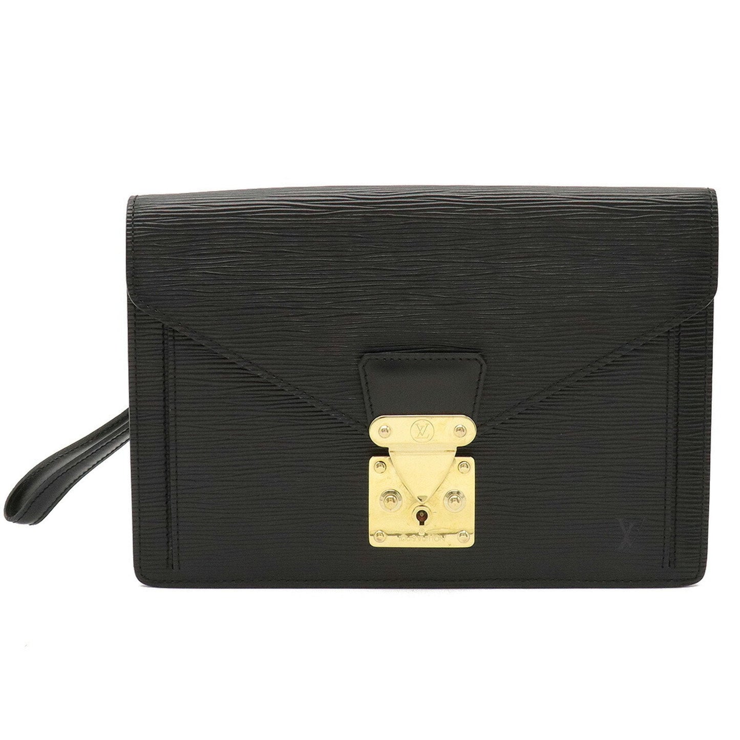 LOUIS VUITTON Epi Pochette Serie Dragonne Second Bag Noir Black Key Missing M52612