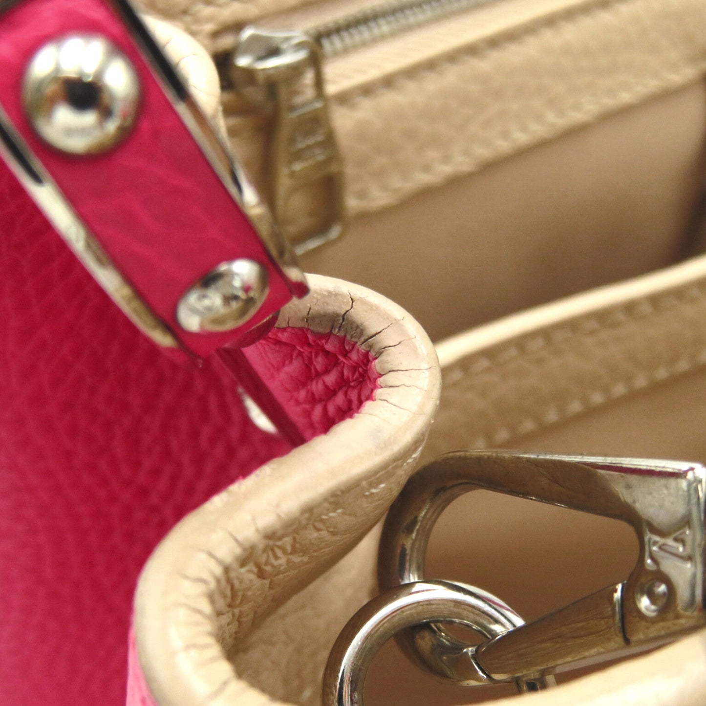 LOUIS VUITTON CapucinePM Pink Taurillon Clemence Leather leather M94519