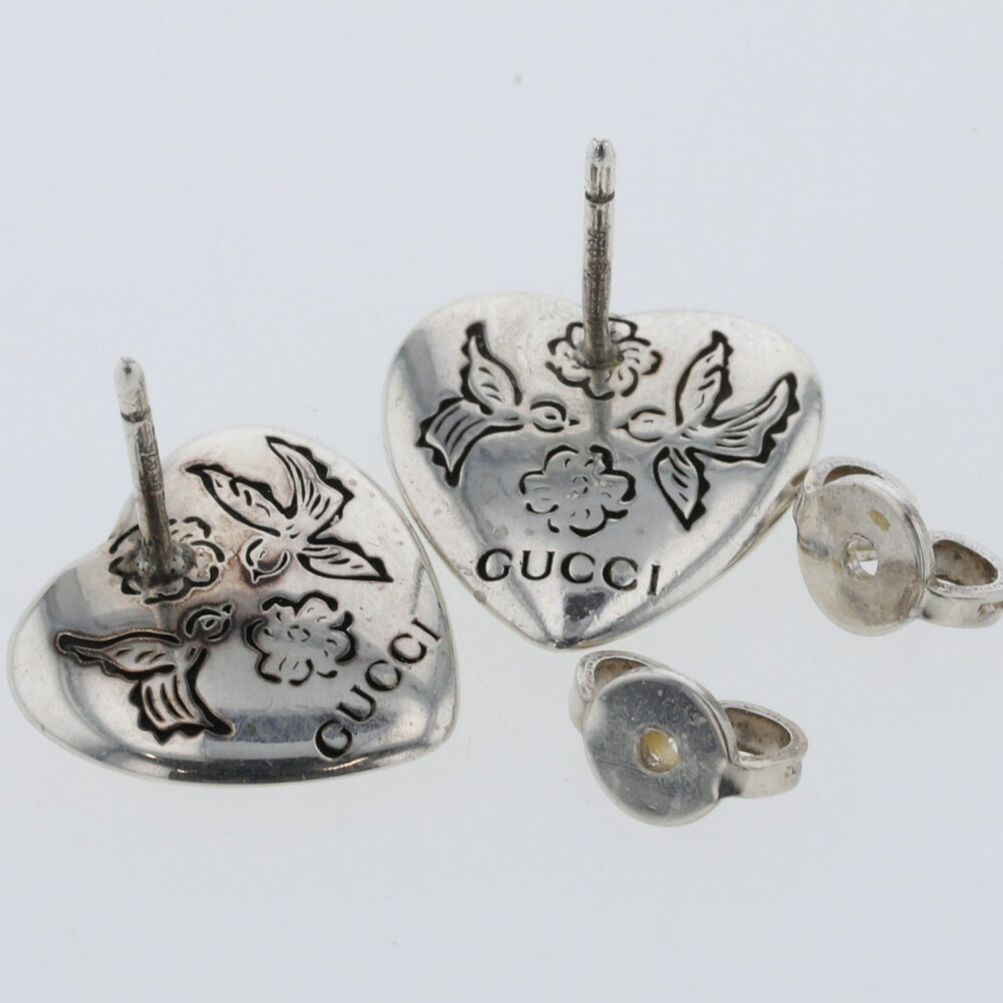 Gucci Earrings Blind For Love Silver 925 Ladies GUCCI