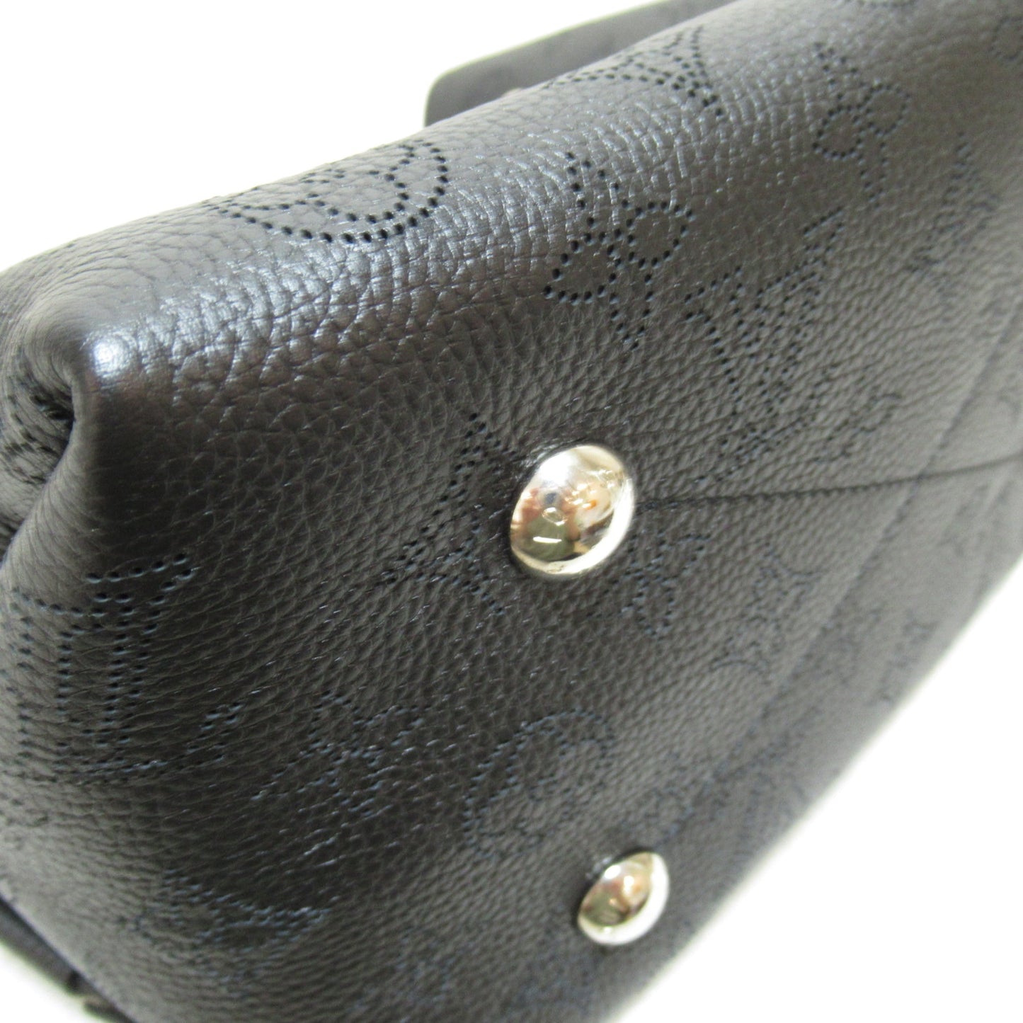 LOUIS VUITTON Bella Shoulder Bag Black Black Mahina leather M57070