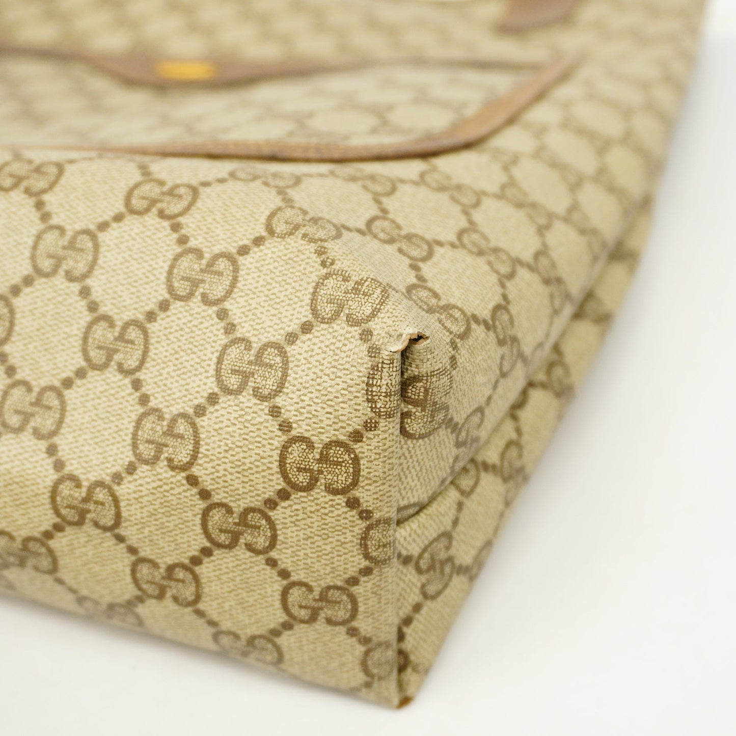 GUCCIAuth  Sherry Line Tote Bag 39 02 003 Women's GG Supreme,Leather Beige,Brown