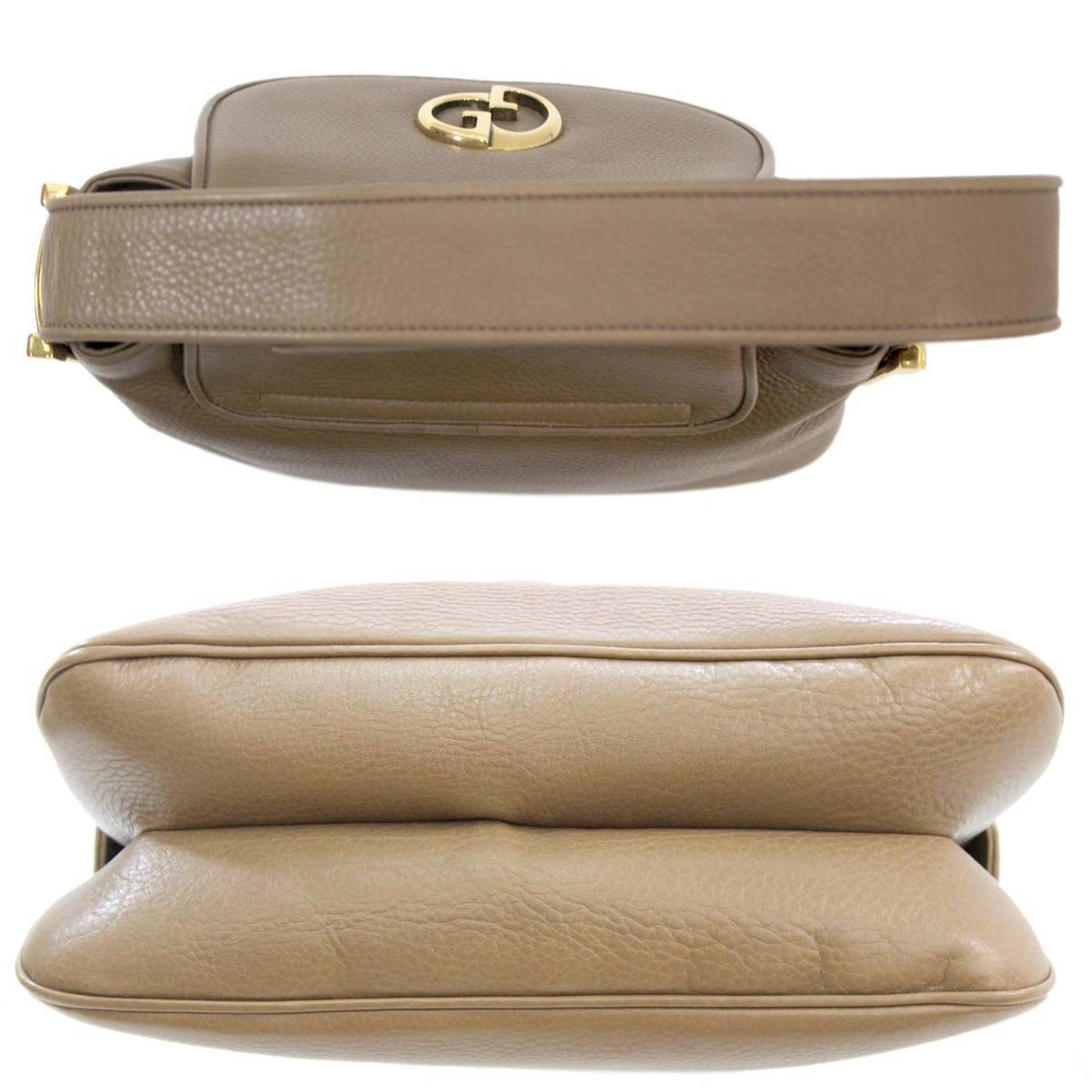 Gucci double G leather shoulder bag camel shop card ladies