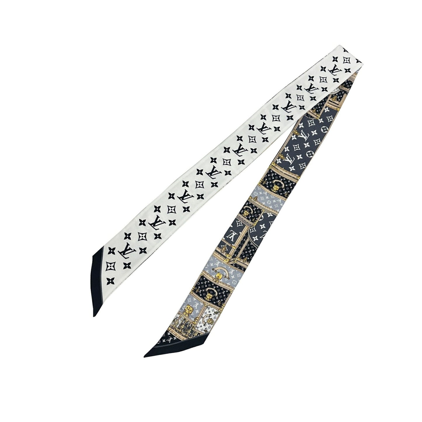 LOUIS VUITTON Bandeau BB Let's Go M76442 OS0261 100% Silk Scarf Monogram Women's Men's